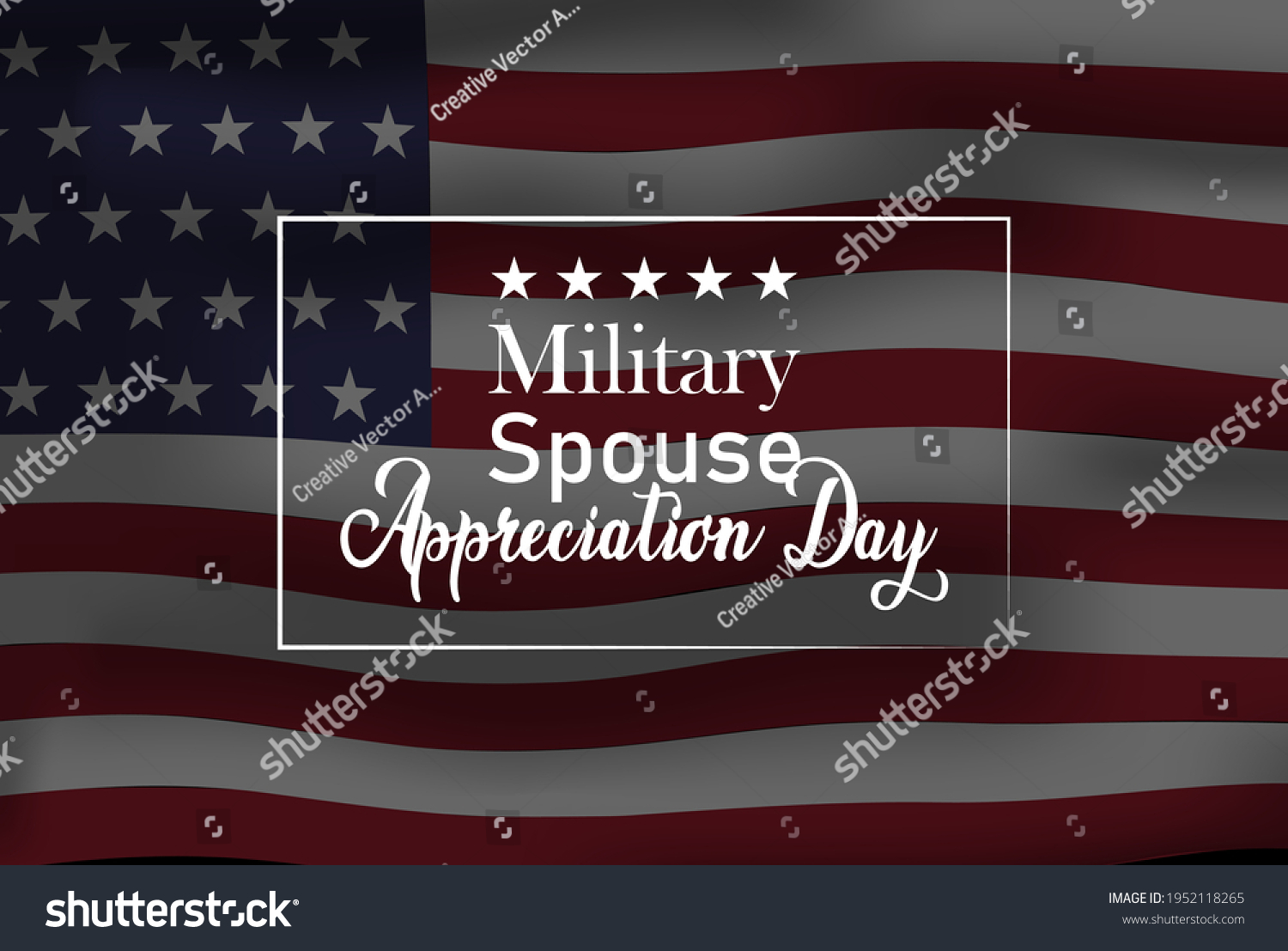 Military Spouse Appreciation Day Celebrated United Stock Vector ...