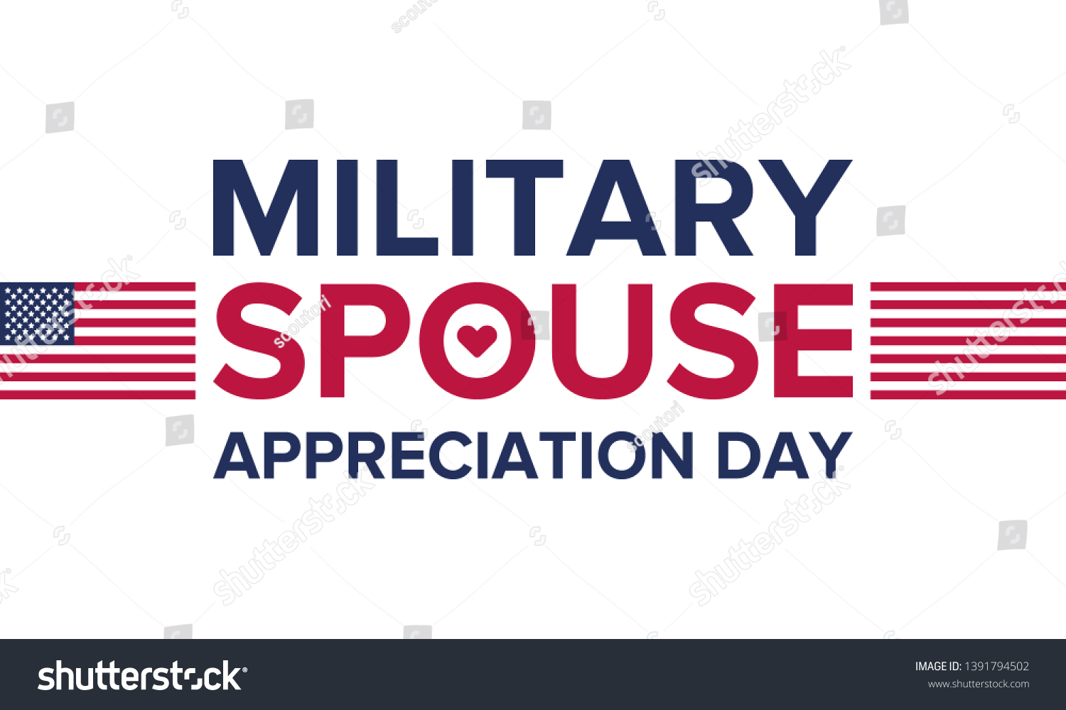 Military Spouse Appreciation Day Celebrated United Stock Vector ...