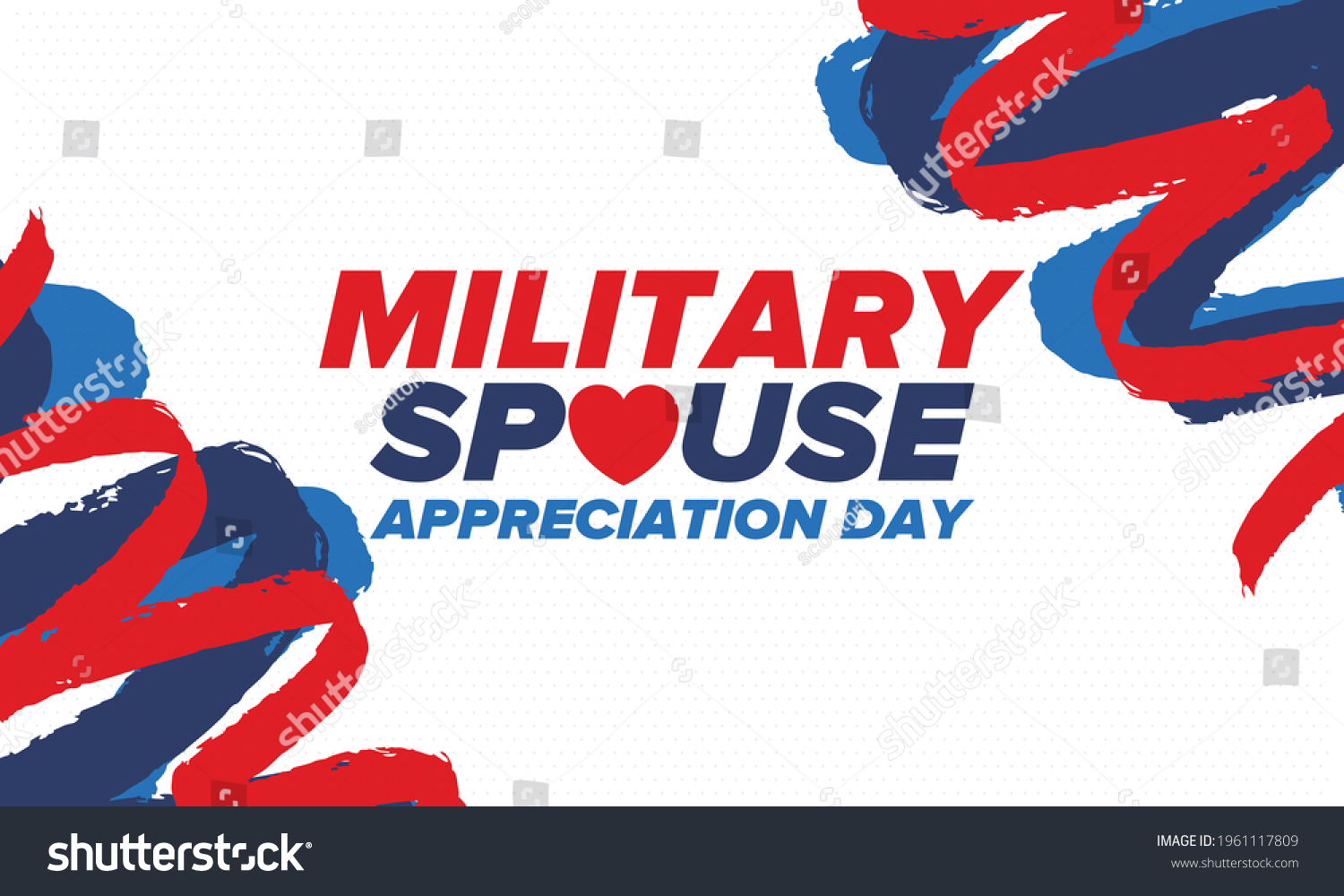 Military Spouse Appreciation Day Celebrated United Stock Vector