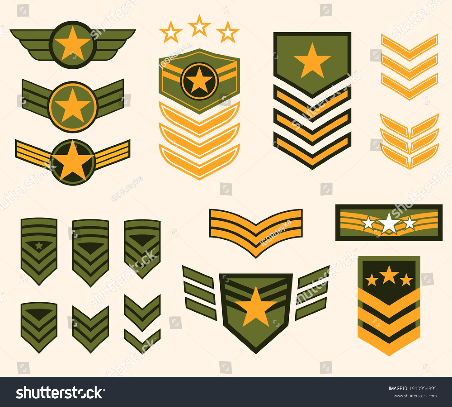 Military Stripes Emblems Logos Military Groups Stock Vector (Royalty ...