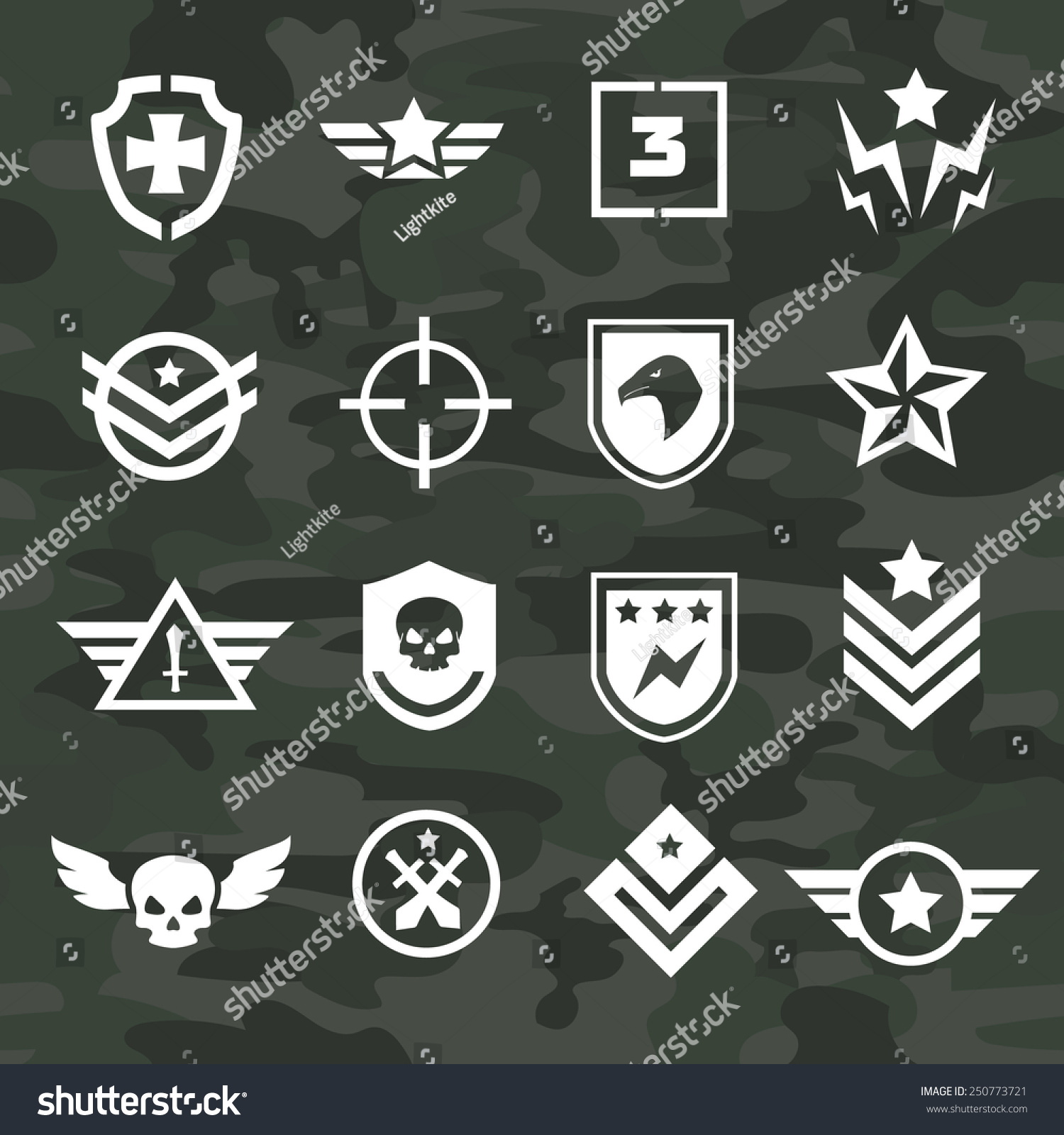 Military Symbol Icons And Logos Special Forces Stock Vector ...