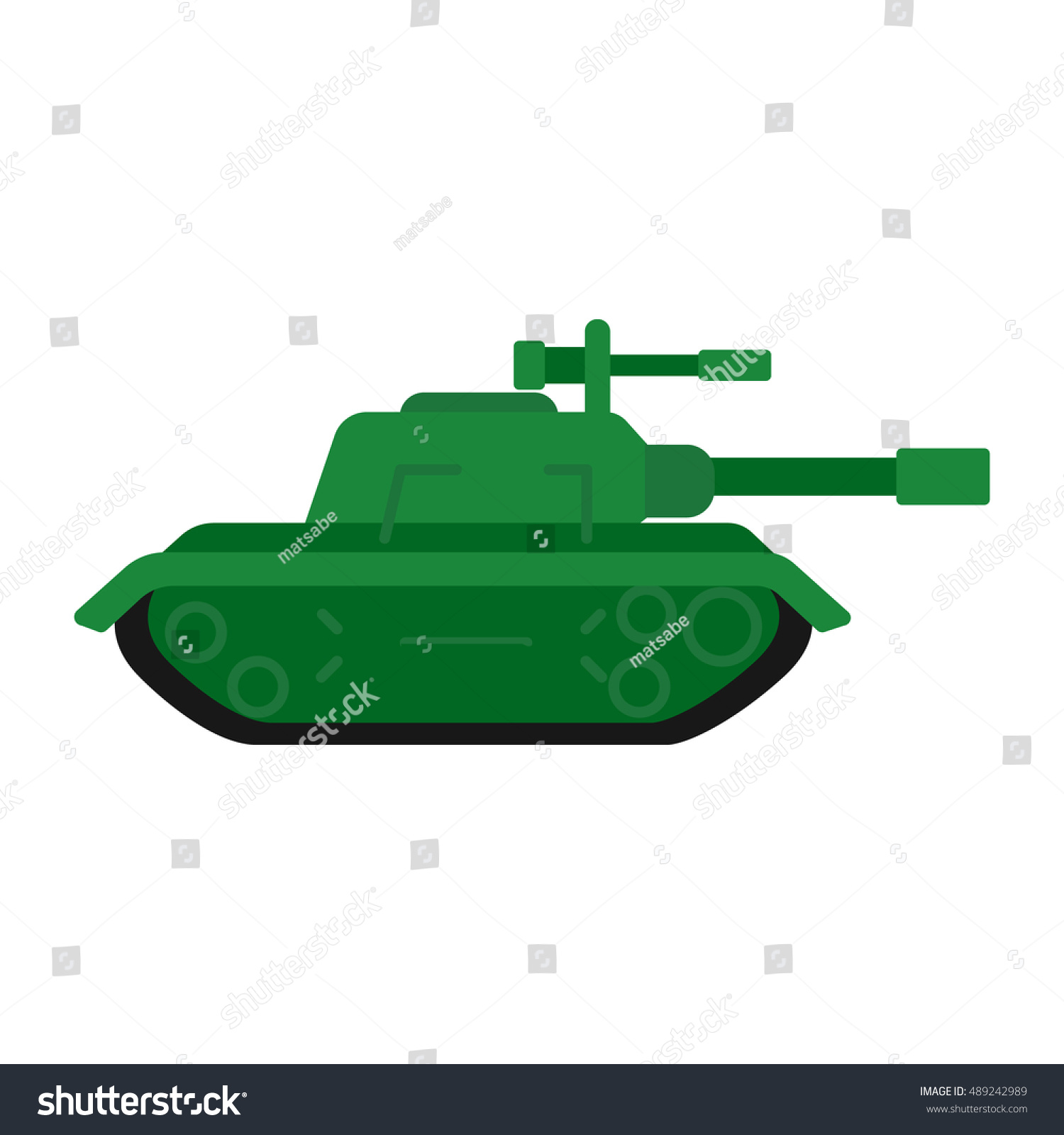 Military Tank Isolated Vector Illustration Stock Vector (Royalty Free ...