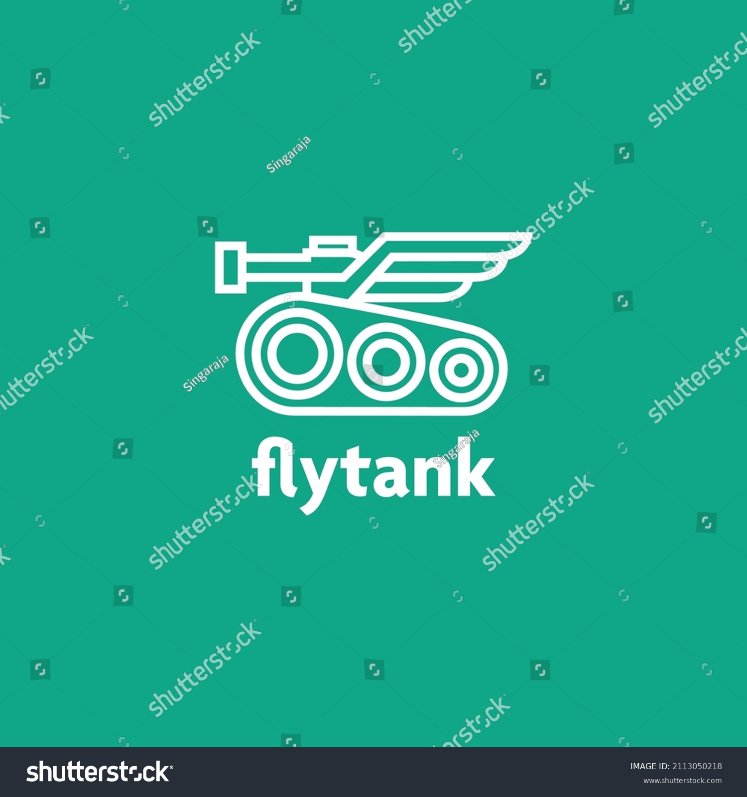 Military Tank Logo Design Isolated On Stock Vector (Royalty Free