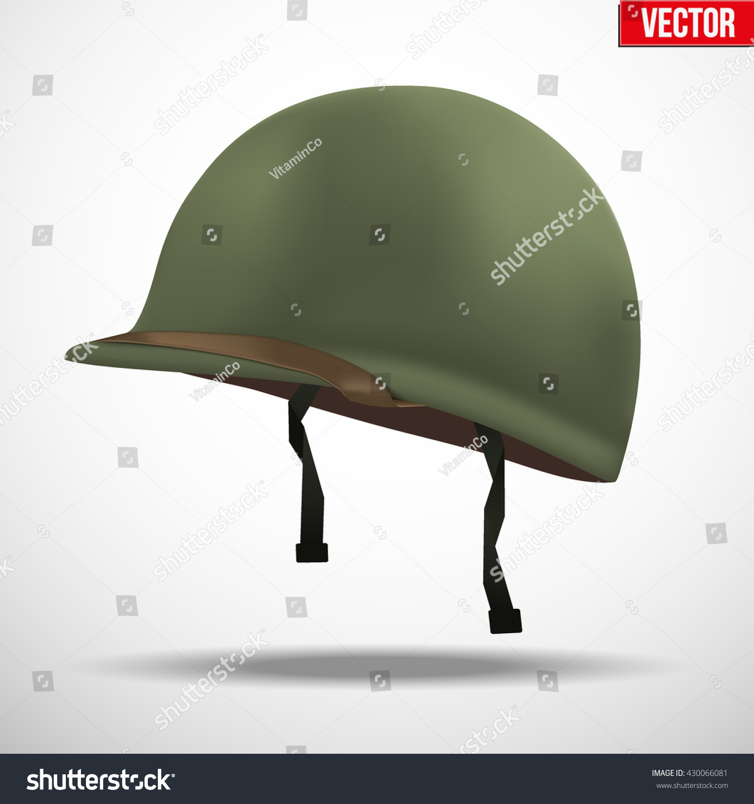 Military Us Green Helmet Infantry Wwii Stock Vector (Royalty Free ...