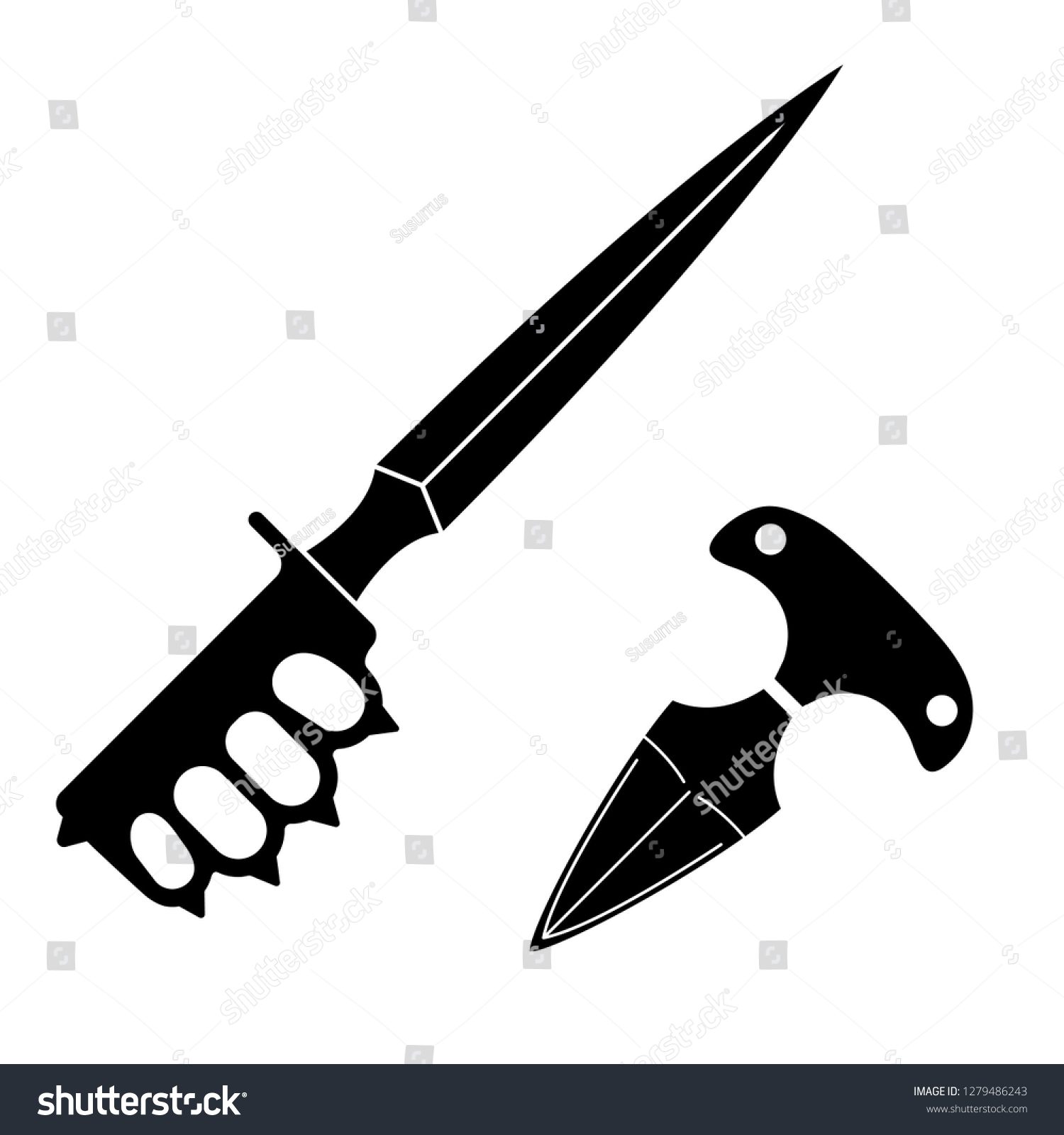 Military World War Trench Knife Brass Stock Vector (Royalty Free 