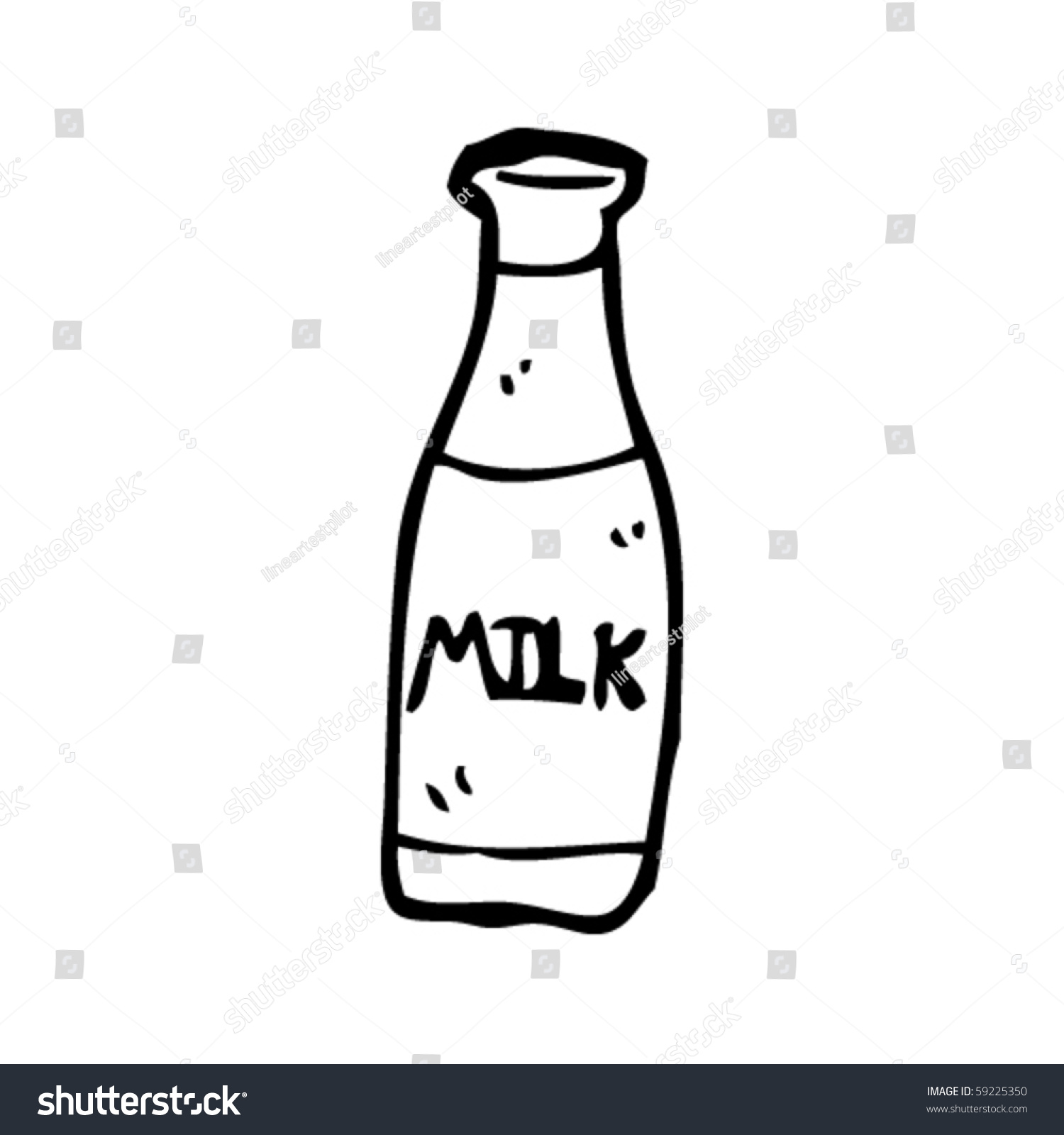 Milk Bottle Drawing Stock Vector (Royalty Free) 59225350 | Shutterstock