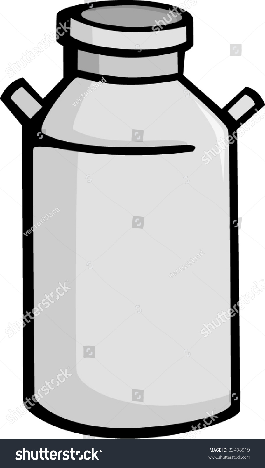 Milk Can Stock Vector Illustration 33498919 : Shutterstock