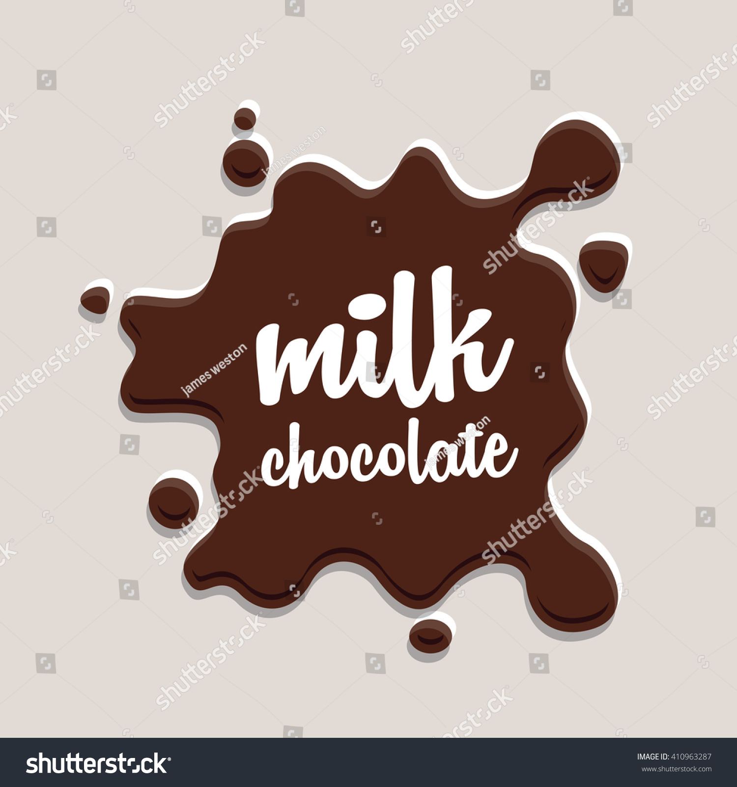 Milk Chocolate Splash Stock Vector Royalty Free 410963287 Shutterstock 