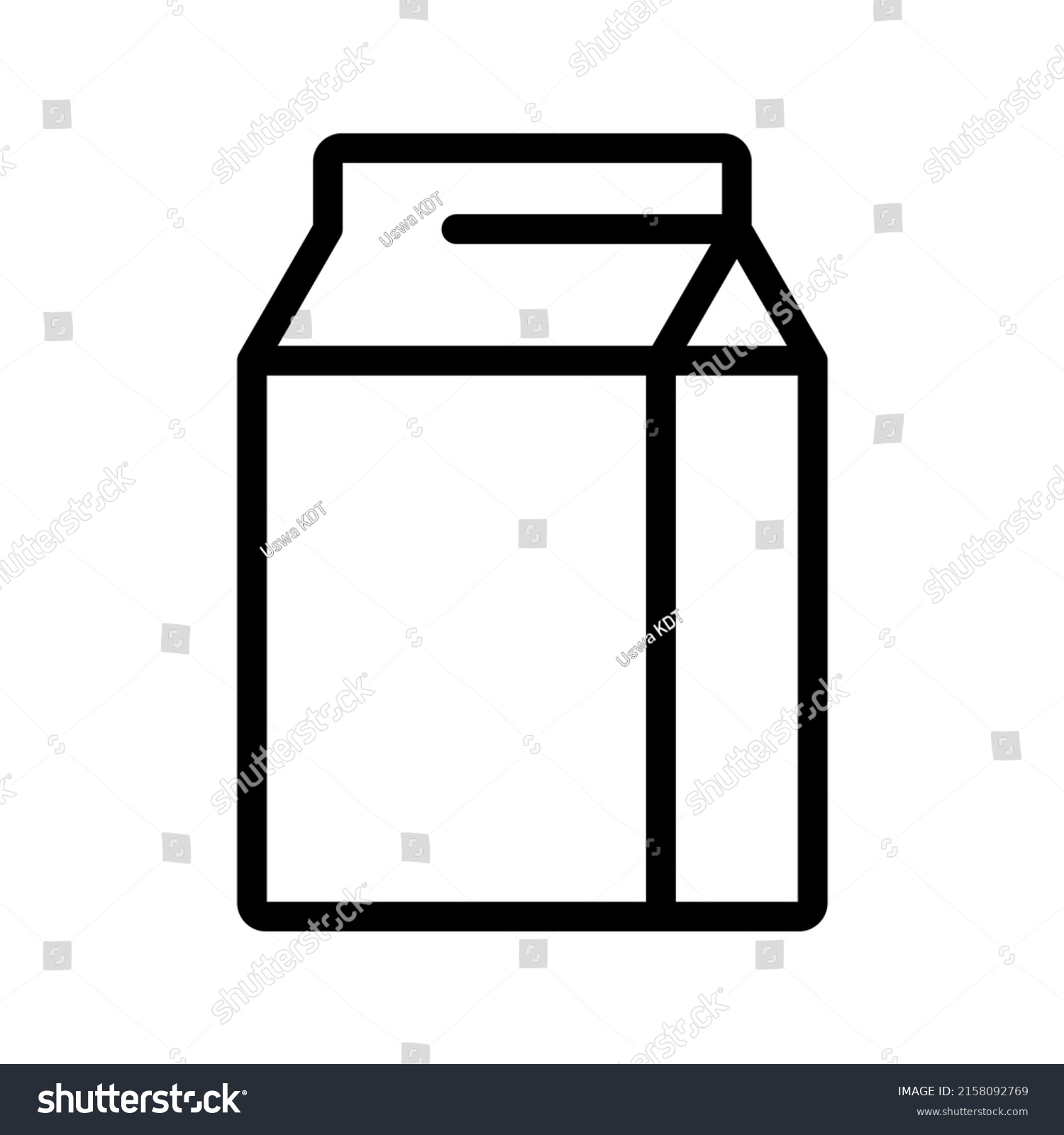 Milk Icon Milk Box Sign Vector Stock Vector (Royalty Free) 2158092769 ...