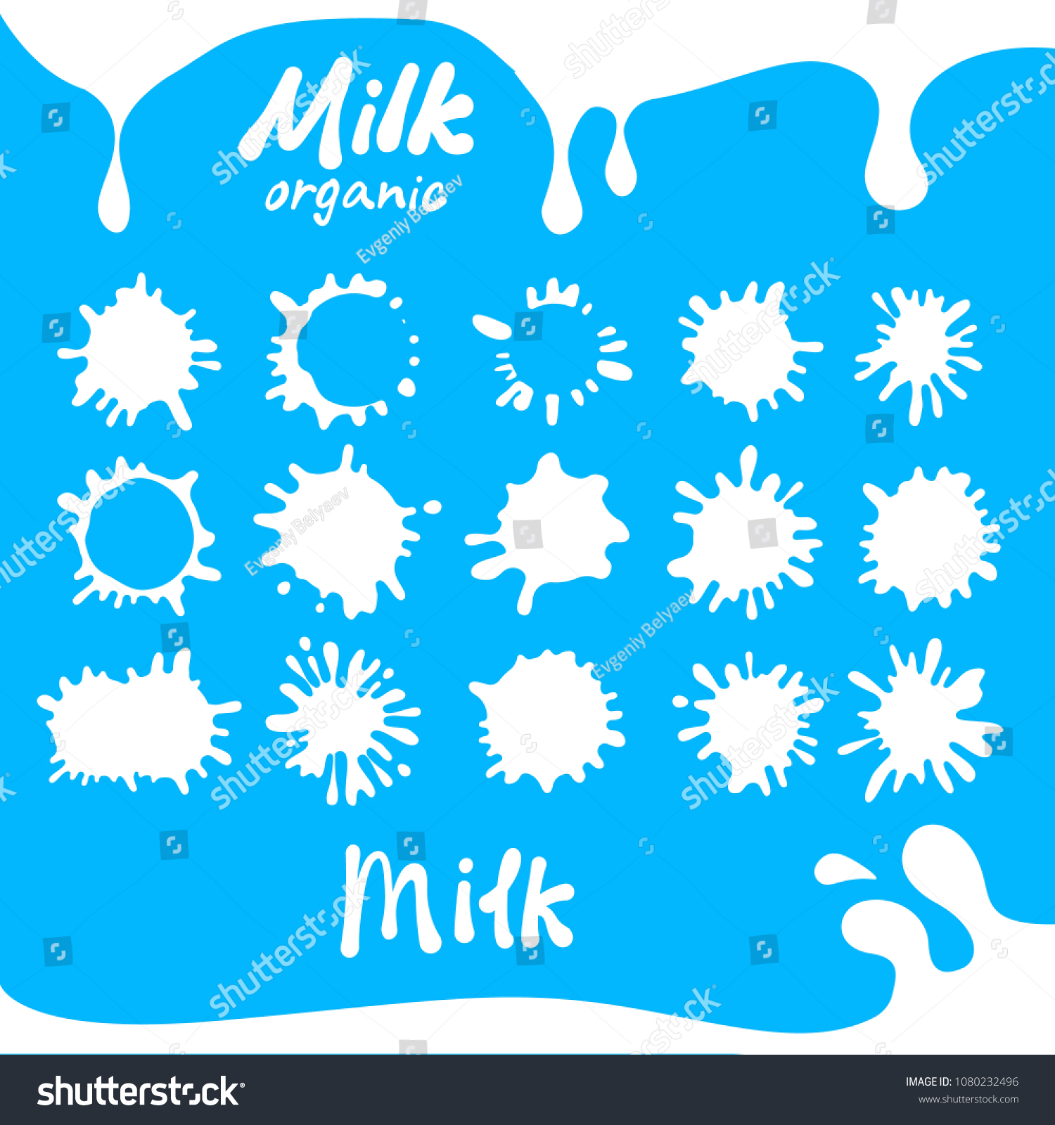 Milk Labels Vector Set Milk Splash Stock Vector Royalty Free 1080232496 Shutterstock 9752