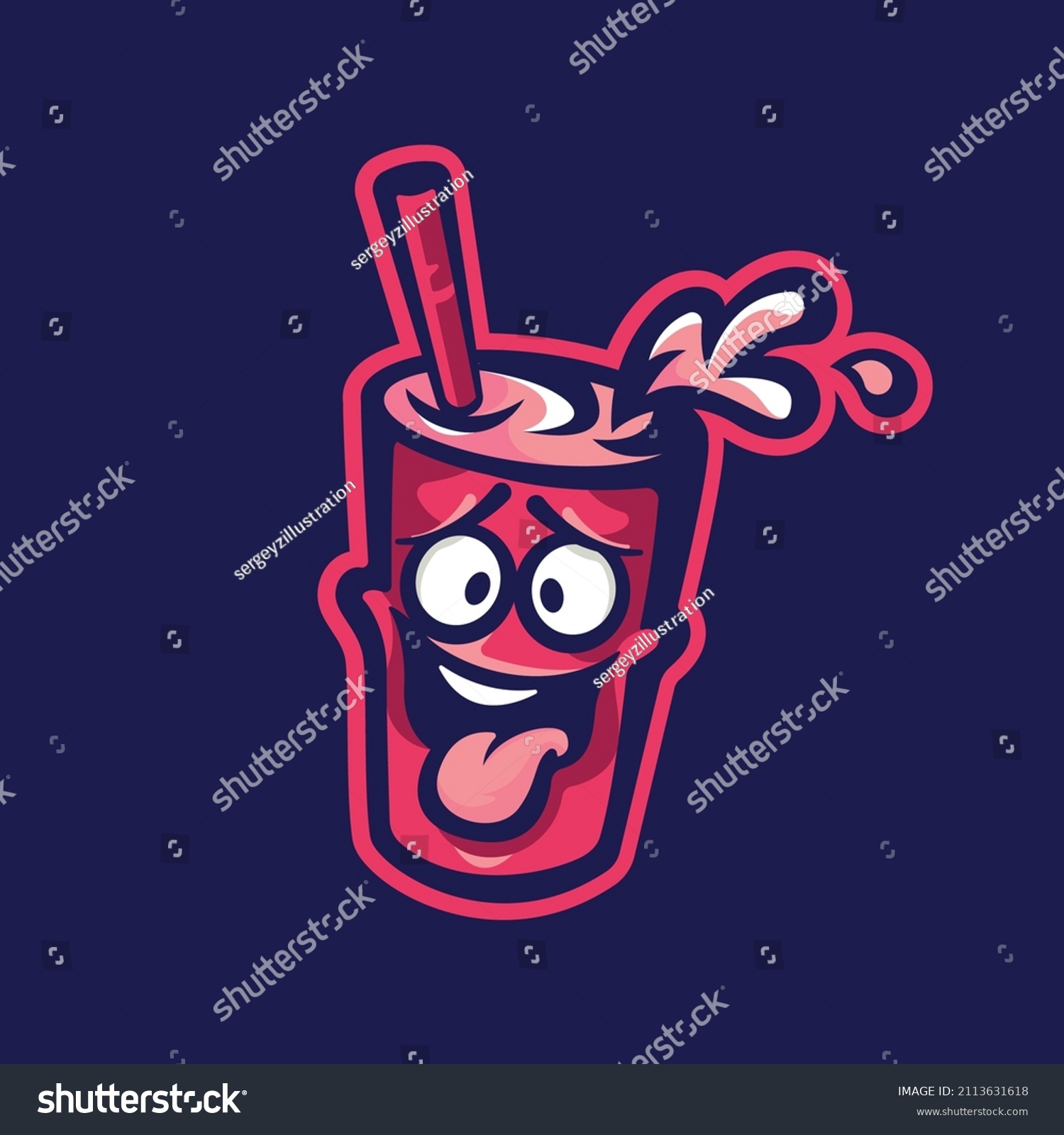 Milk Shake Logo Cartoon Character Vector Stock Vector (Royalty Free ...