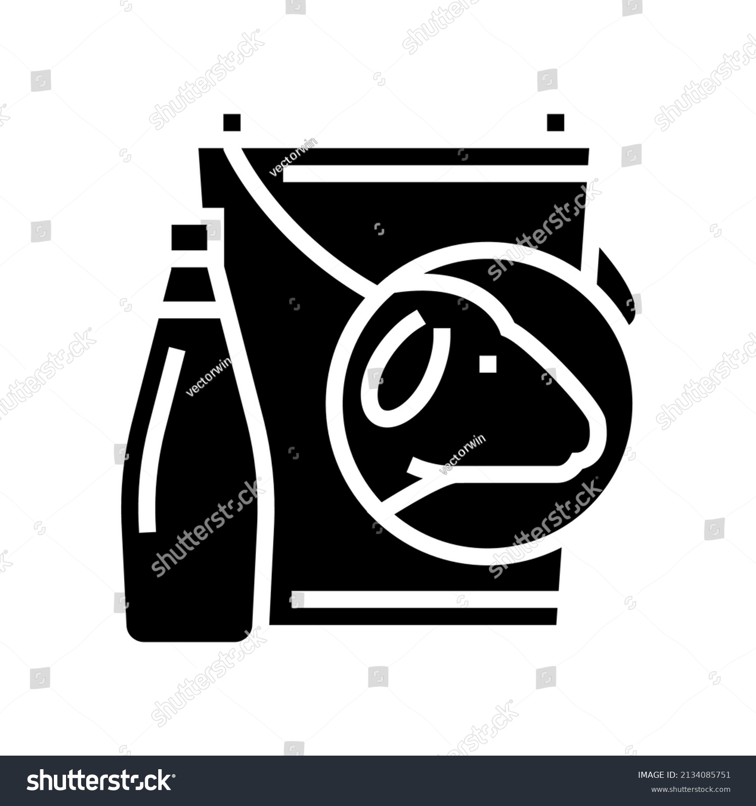 SVG of milk sheep glyph icon vector. milk sheep sign. isolated contour symbol black illustration svg