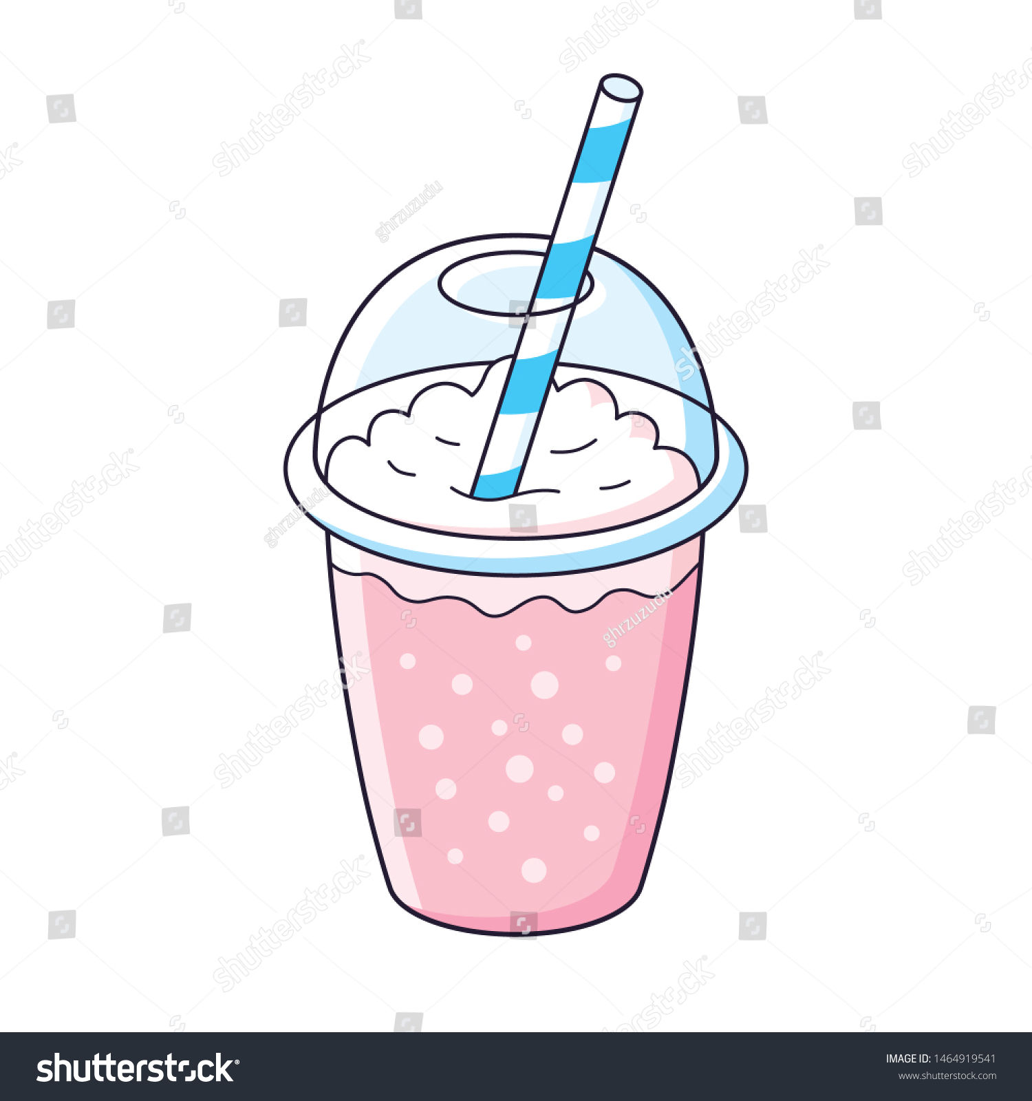 Milkshake Plastic Cup Isolated Vector Stock Vector (Royalty Free ...