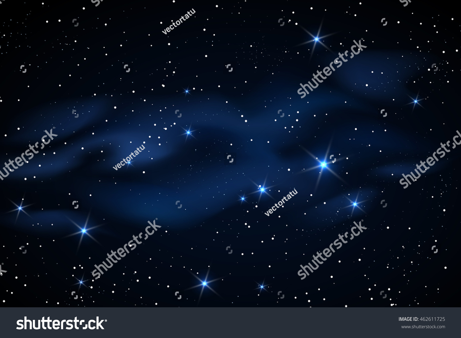 Milky Way Galaxy Black Vector Background Stock Vector 462611725