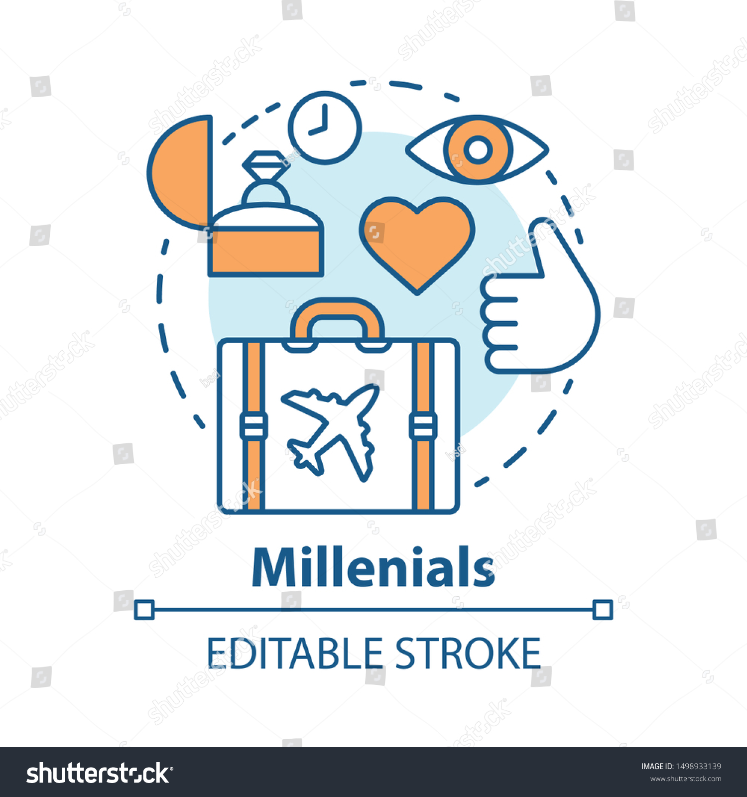 Millennials Concept Icon Age Group Idea Stock Vector Royalty Free 1498933139