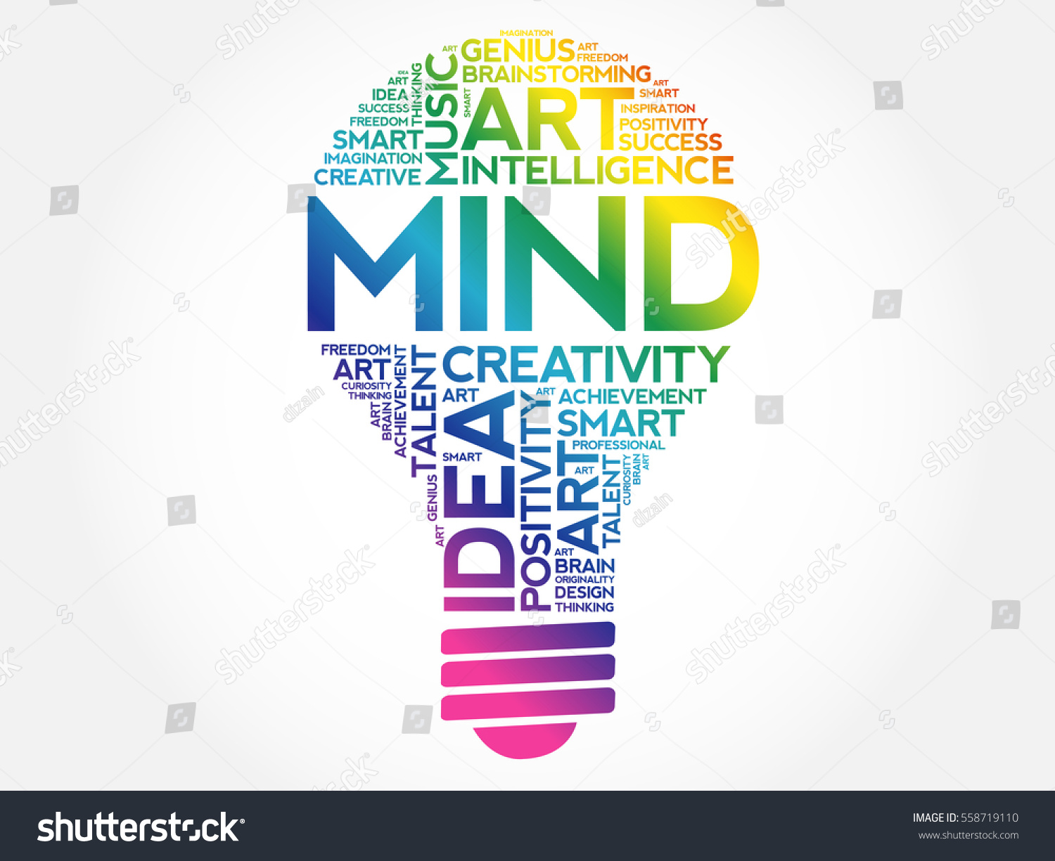 Mind Bulb Word Cloud Collage Concept Stock Vector (Royalty Free ...