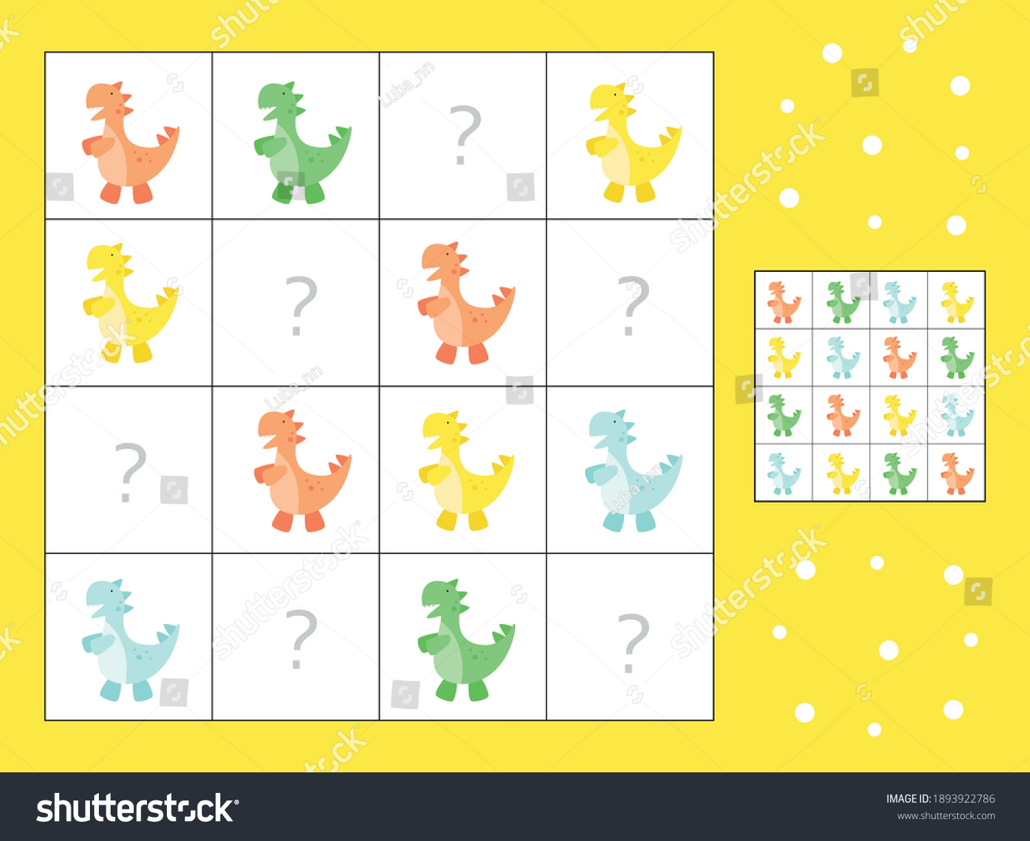 Mindfulness Game Children Vector Graphics Cute Stock Vector (Royalty ...