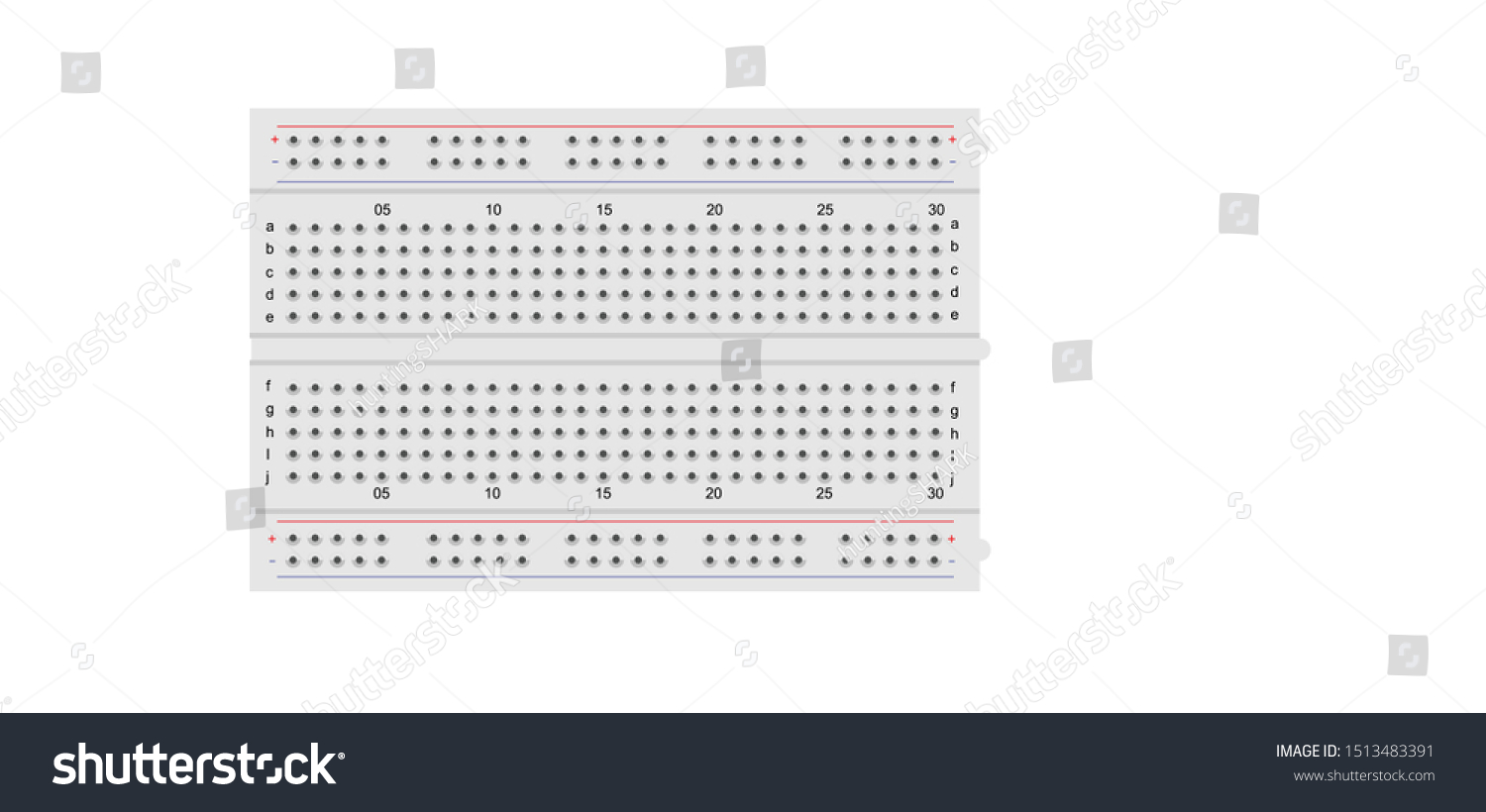 SVG of Mini breadboard with 400 pickup points, electronics component,  robotics, iot, vector, illustration svg