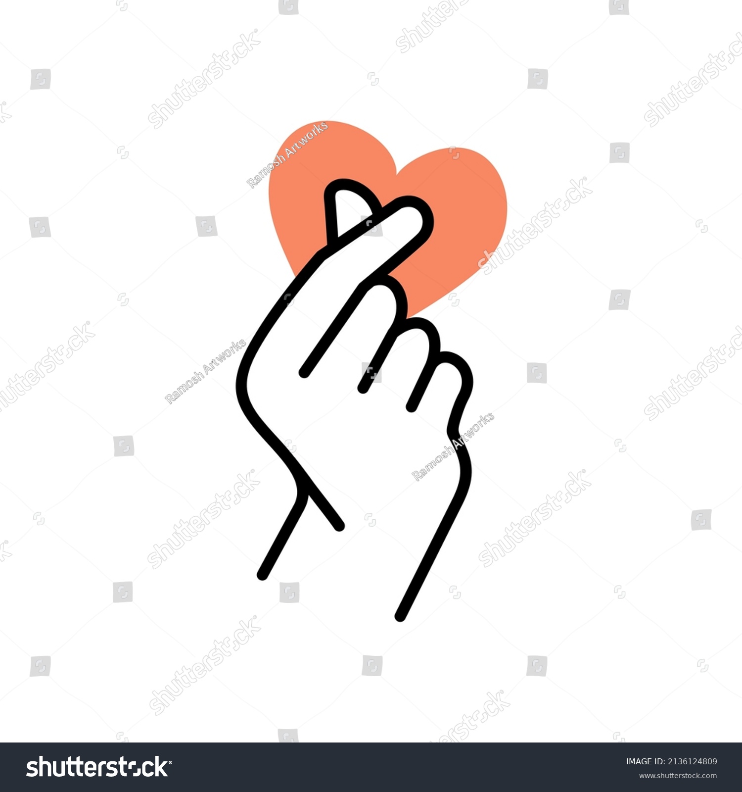 Mini Love You Hand Clip Art Stock Vector (Royalty Free) 2136124809 ...