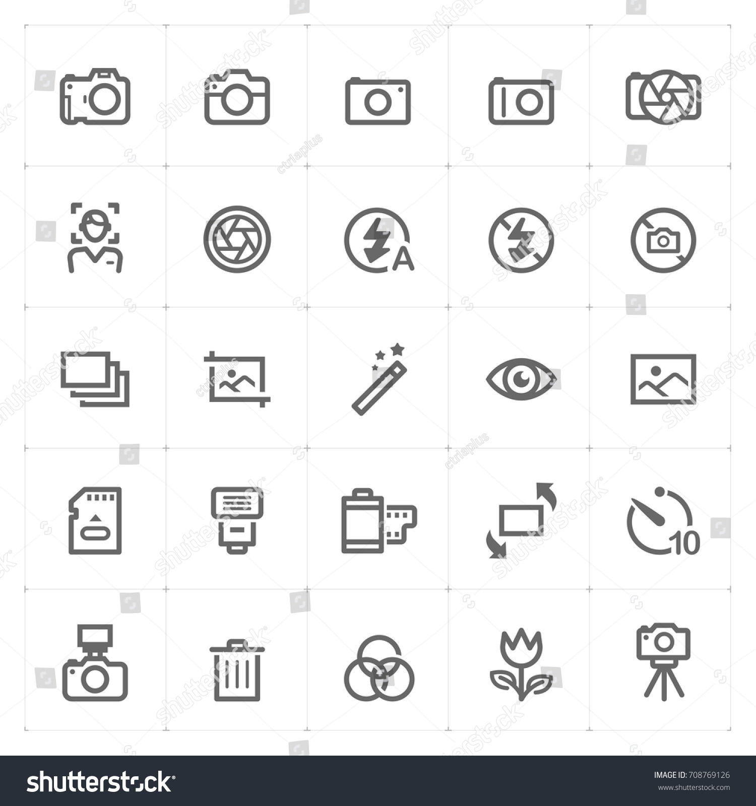 SVG of Mini Icon set – camera icon vector illustration svg