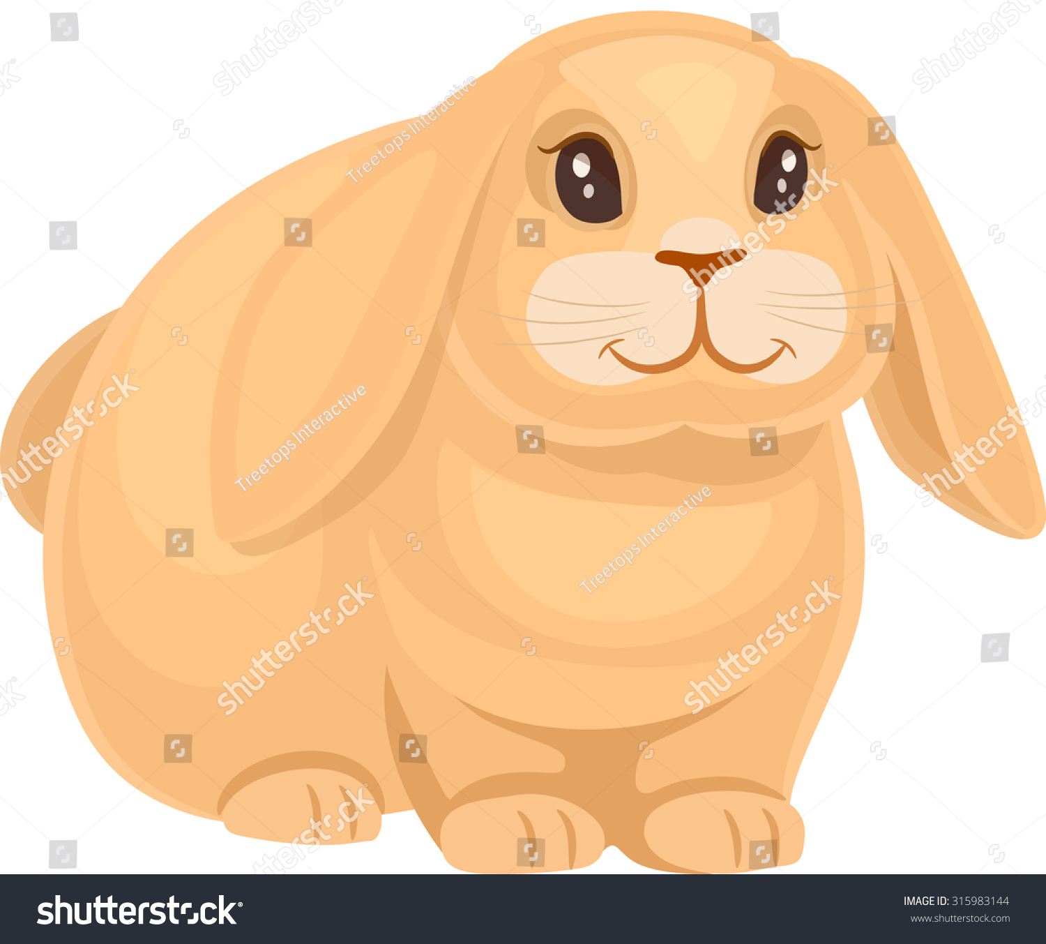 Mini Lop Rabbit Stock Vector (Royalty Free) 315983144