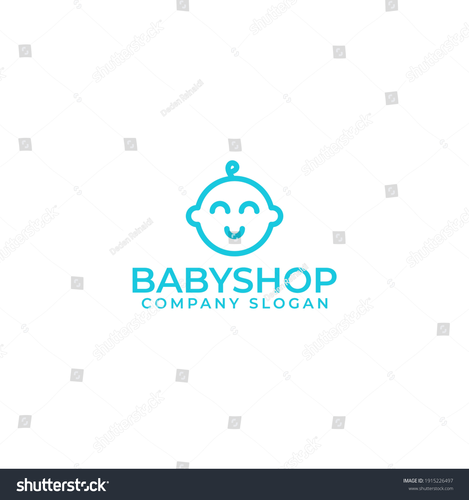 Minimal Baby Shop Logo Design Cute Stock Vector (Royalty Free ...