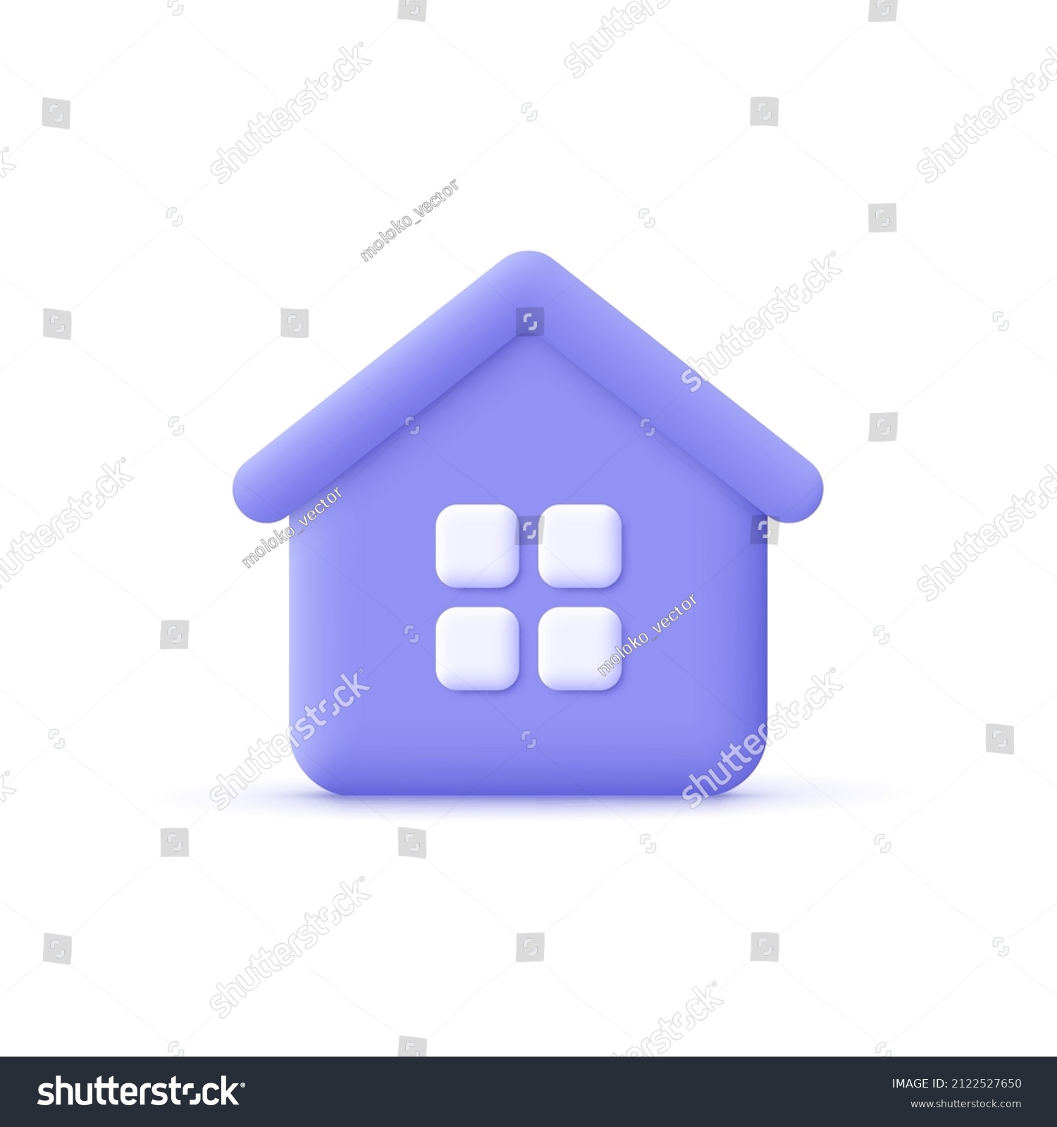 SVG of Minimal house symbol. Real estate, mortgage, loan concept. 3d vector icon. Cartoon minimal style. svg