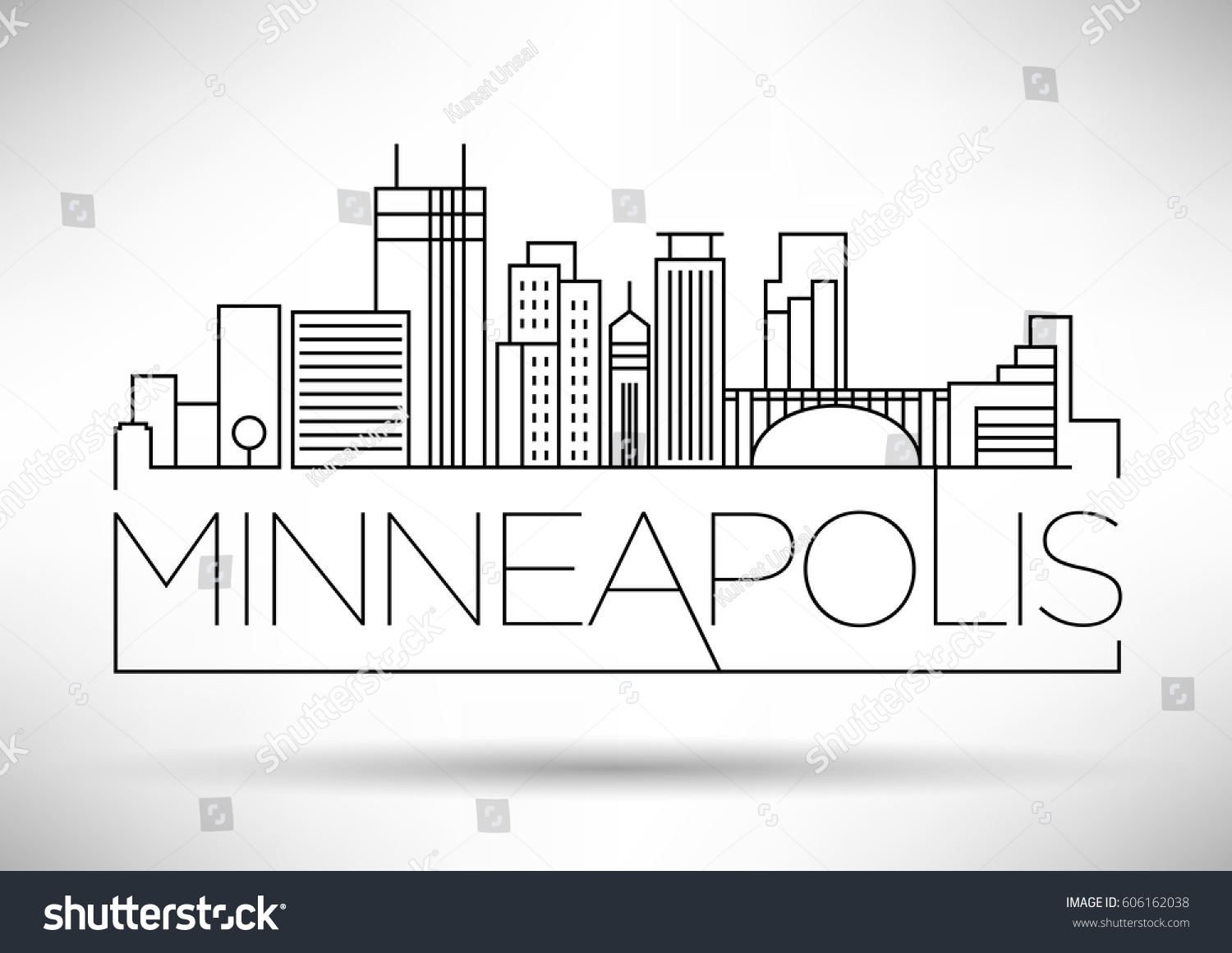 410 Minneapolis skyline Stock Vectors, Images & Vector Art | Shutterstock