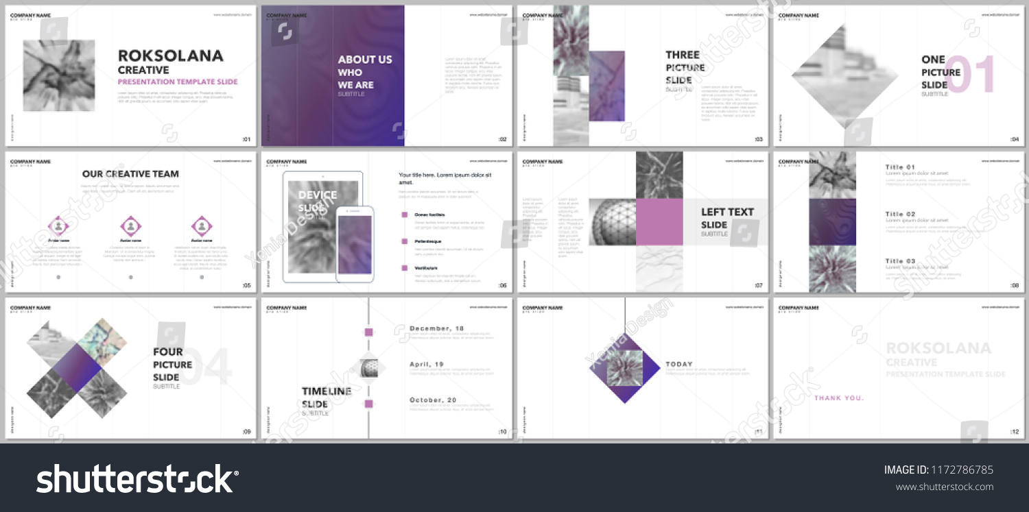 Minimal Presentations Design Portfolio Vector Templates Stock Vector