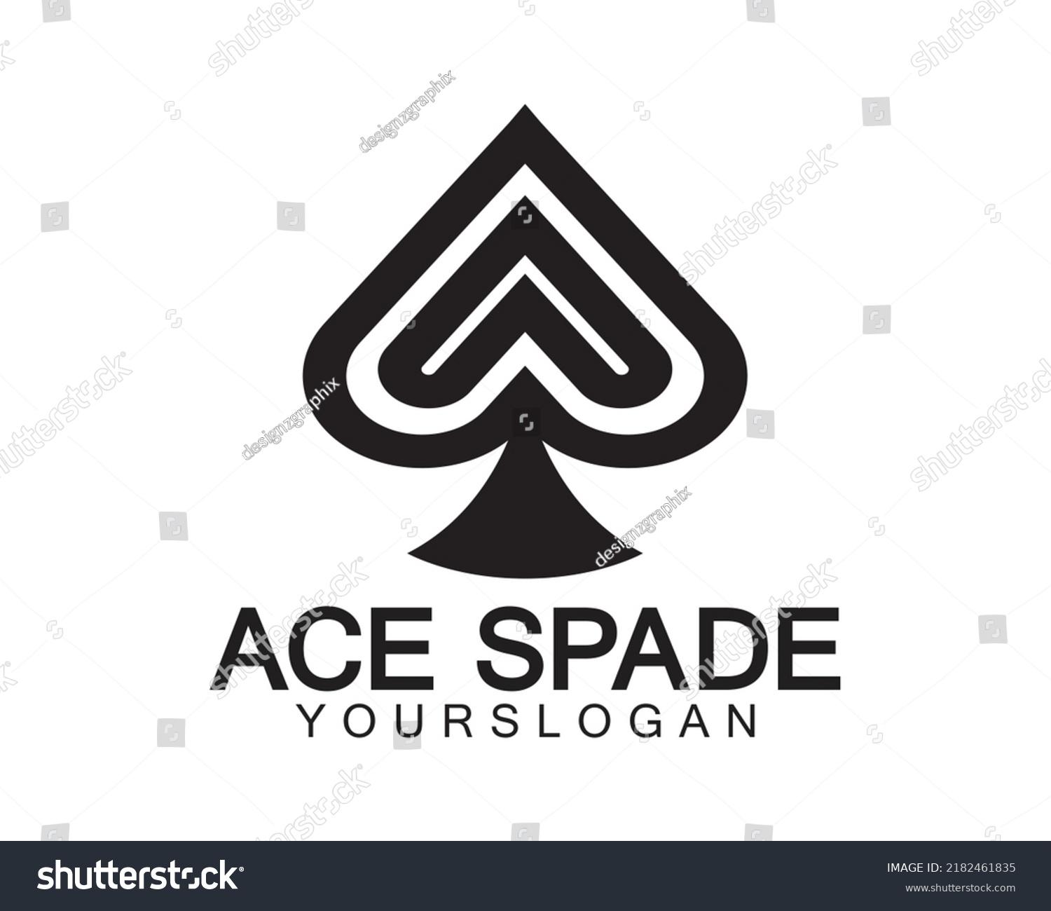 Minimalist Simple Modern Ace Icon Logo Stock Vector (Royalty Free ...