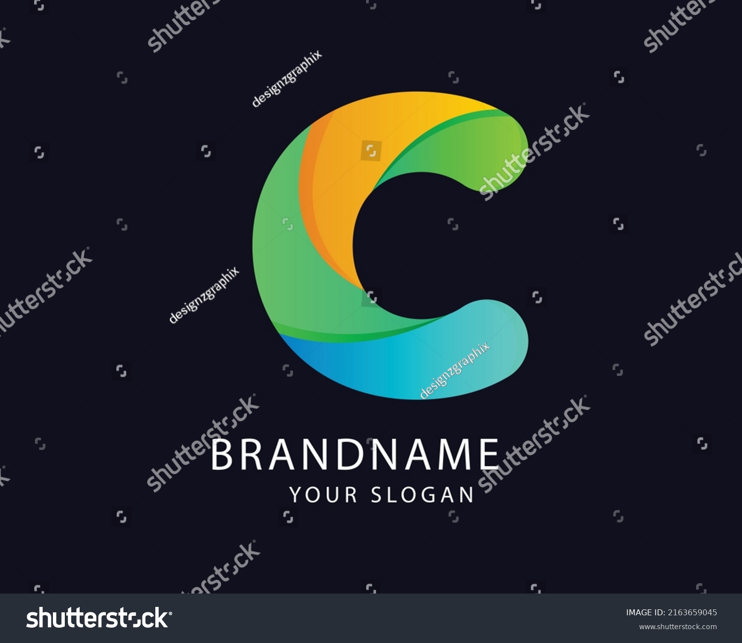 Minimalist Simple Modern C Letter Logo Stock Vector (Royalty Free ...