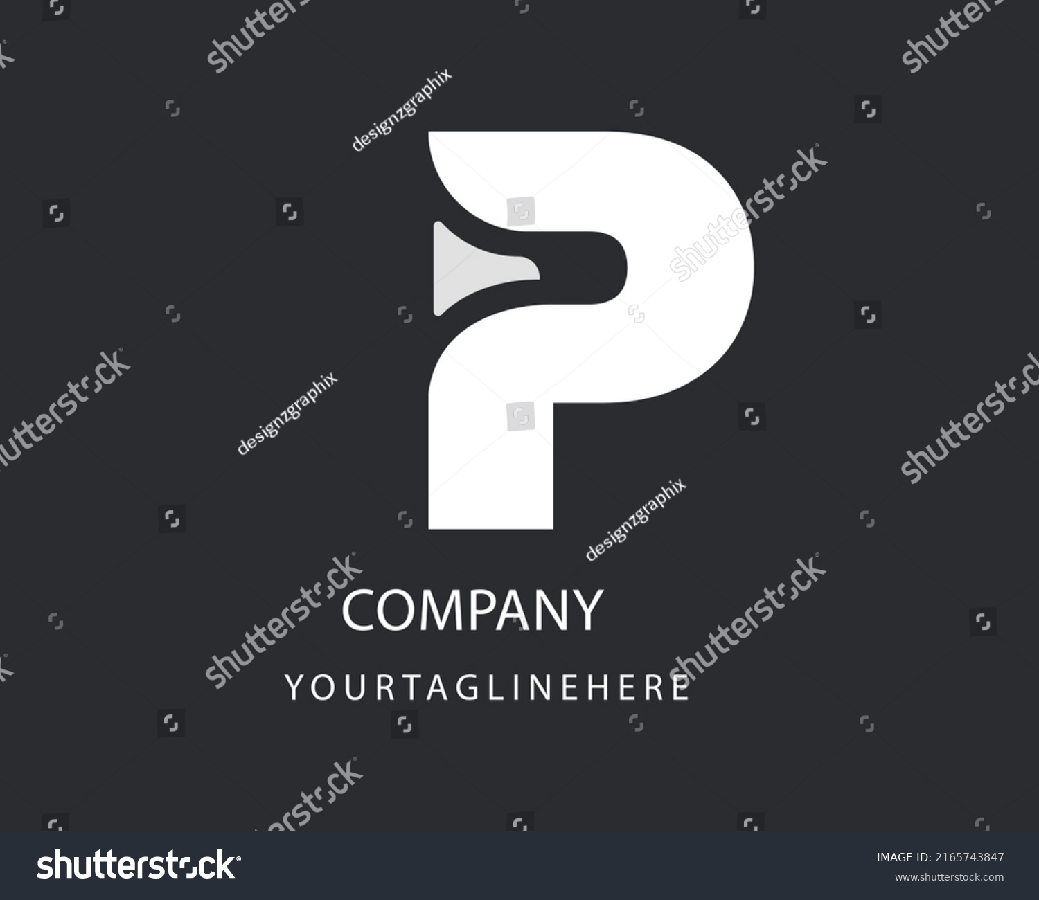 Minimalist Simple Modern P Letter Icon Stock Vector (Royalty Free ...