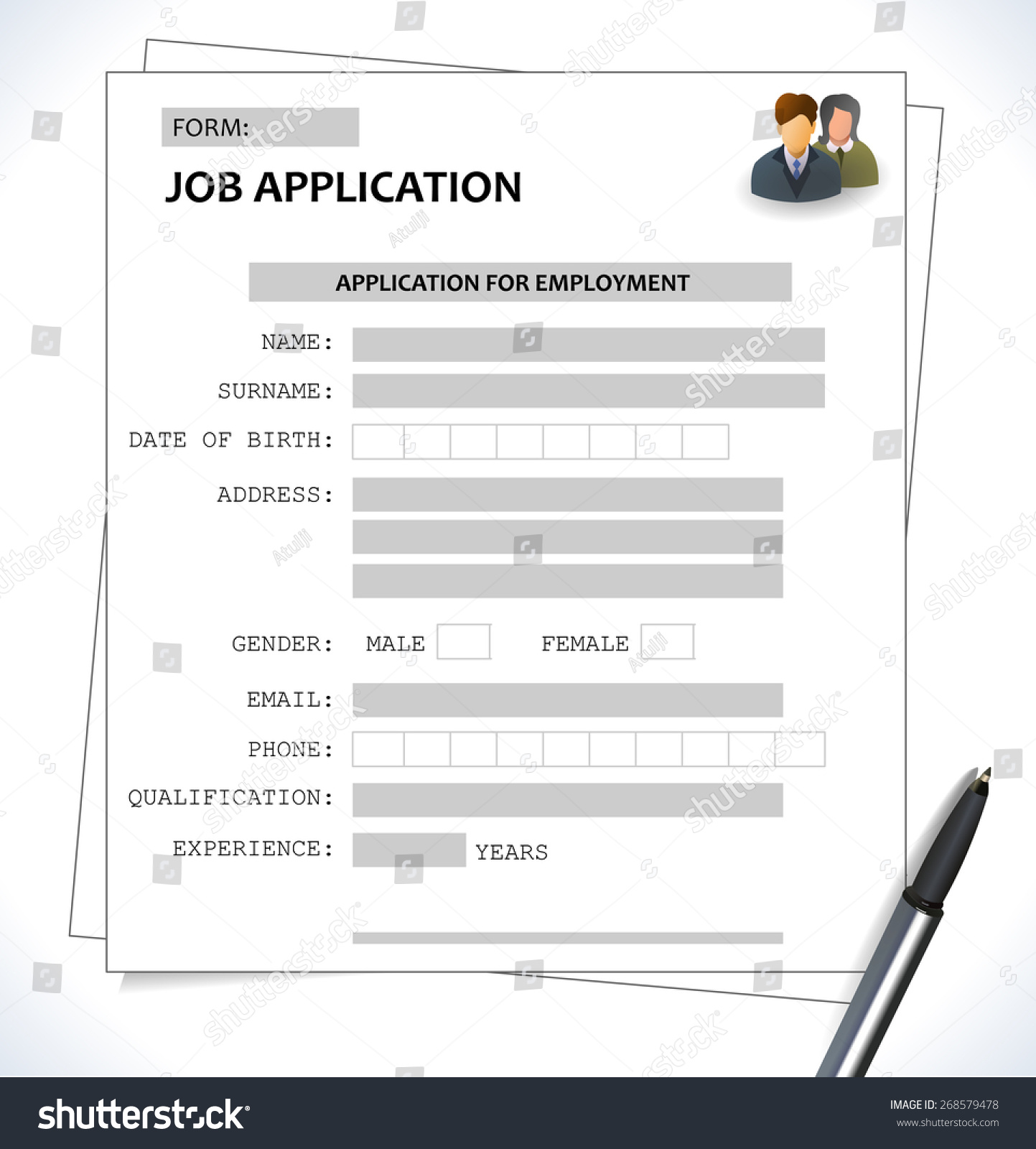 Minimalist Cv Resume Template Job Application Stock Vector Royalty