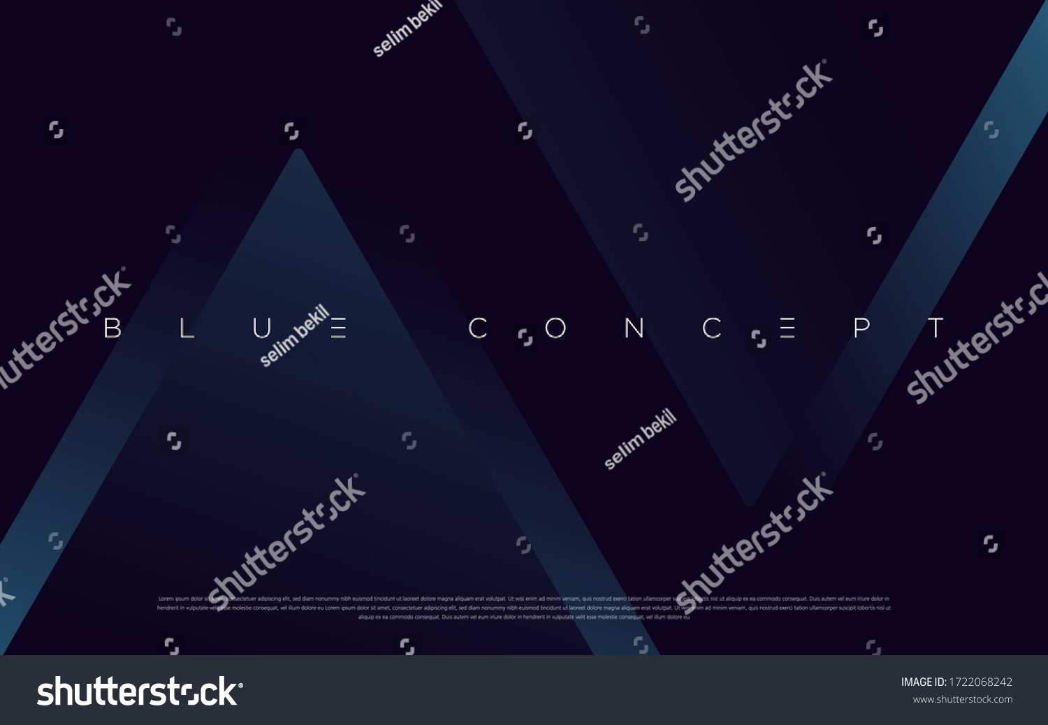 Minimalist Deep Blue Premium Abstract Background Stock Vector Royalty