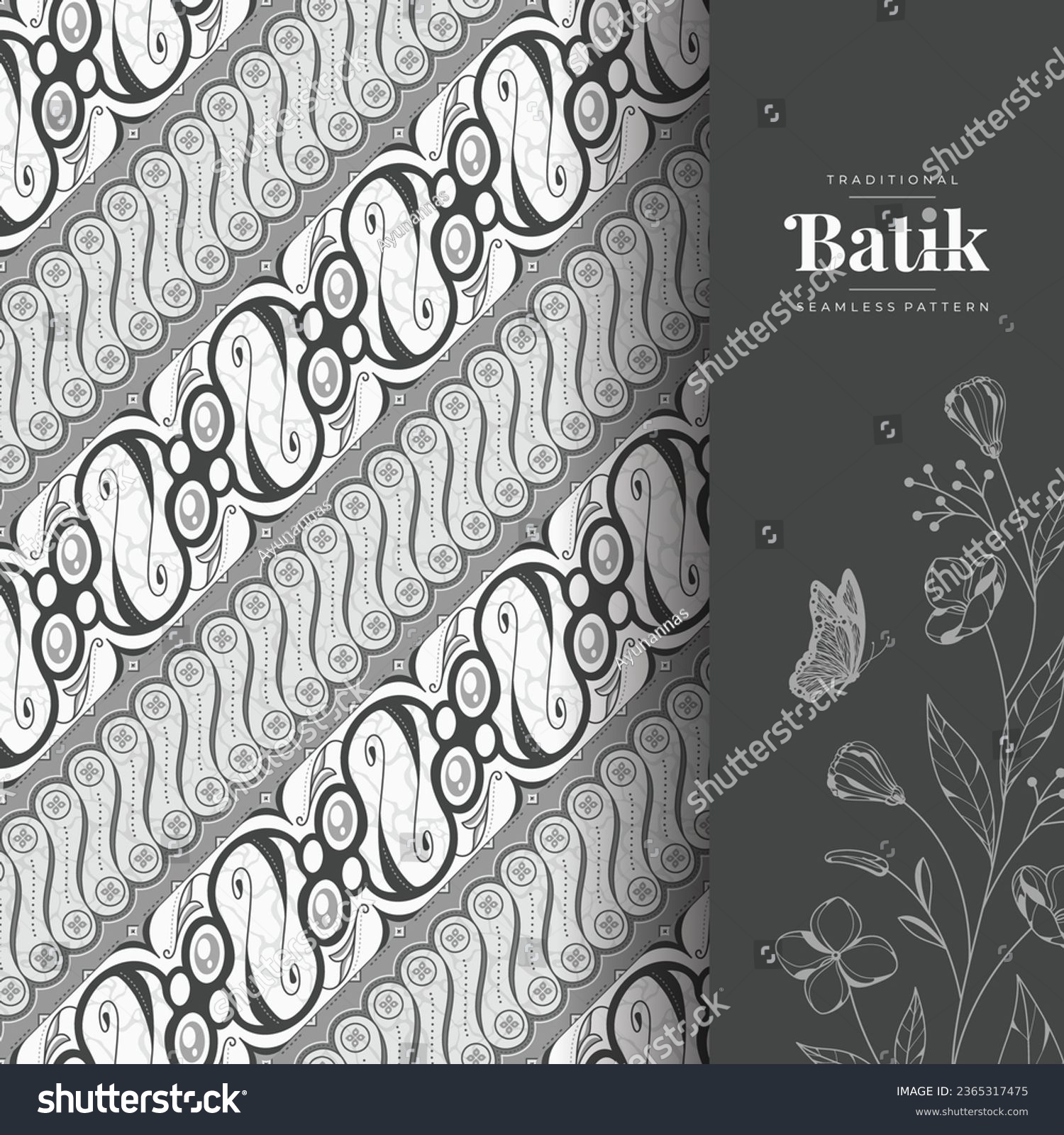 SVG of minimalist indonesian decorative batik pattern art svg