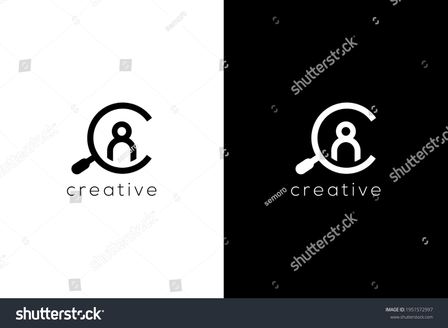 SVG of Minimalist job search icon with magnifying glass. Job or employee logo. Creative vector recruitment agency based icon template. svg