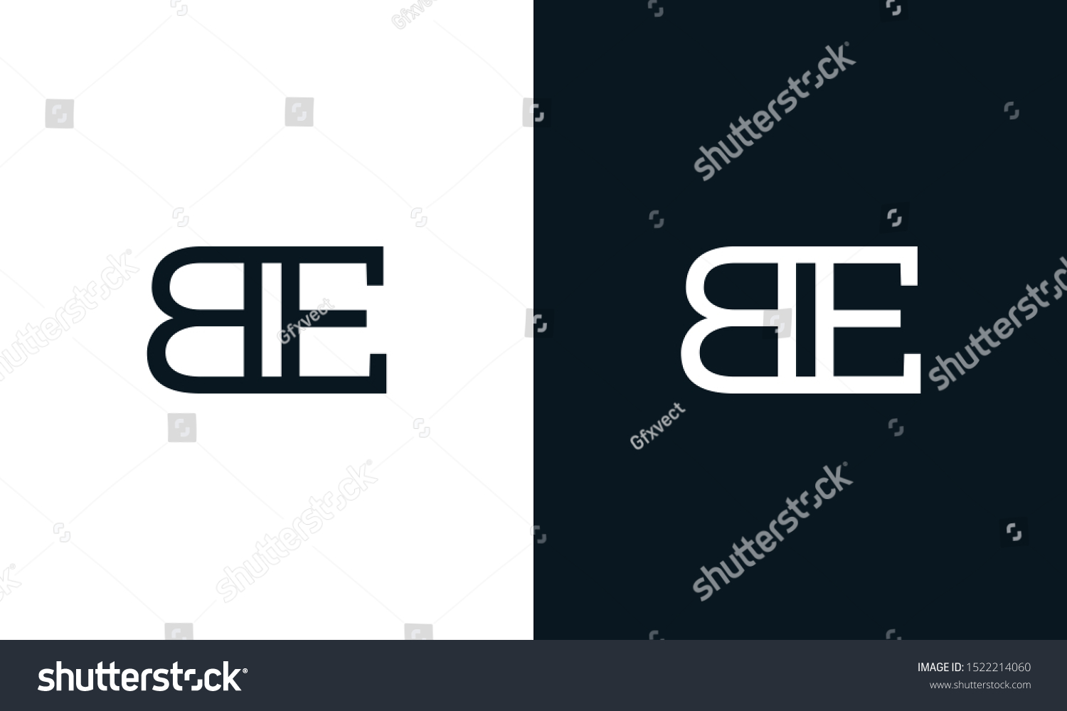 Minimalist Line Art Letter Be Logo Stock Vector (Royalty Free ...