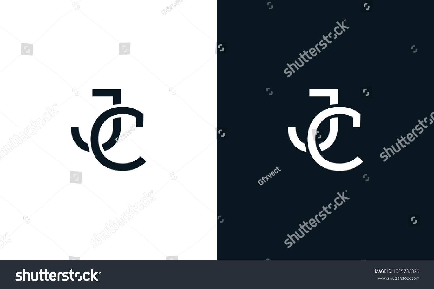 Minimalist Line Art Letter Jc Logo Stock Vector Royalty Free Shutterstock