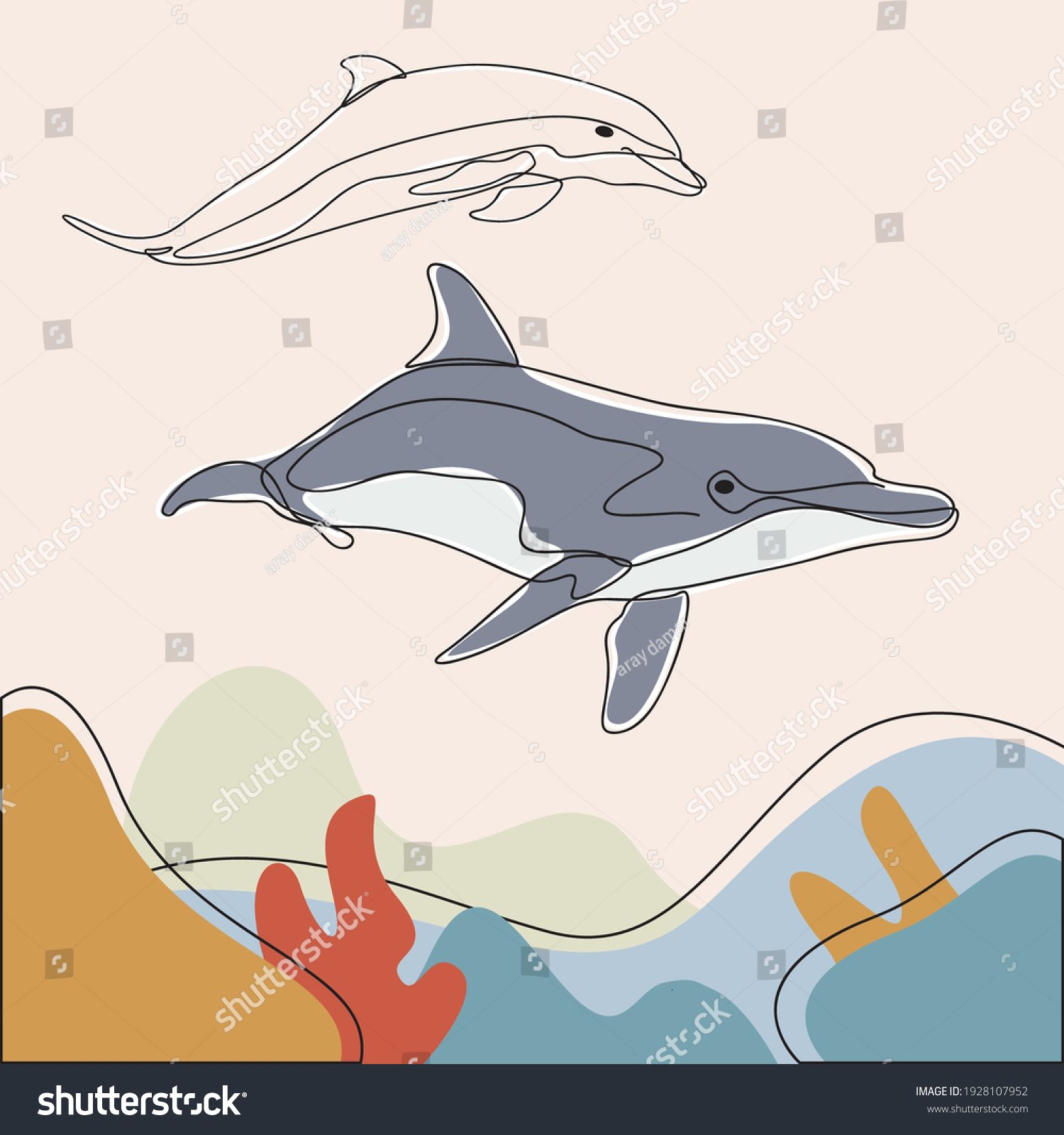 海の哺乳類 クジラ目 鯨 イルカ ナーホール ベクターイラスト Eps8 のベクター画像素材 ロイヤリティフリー Shutterstock