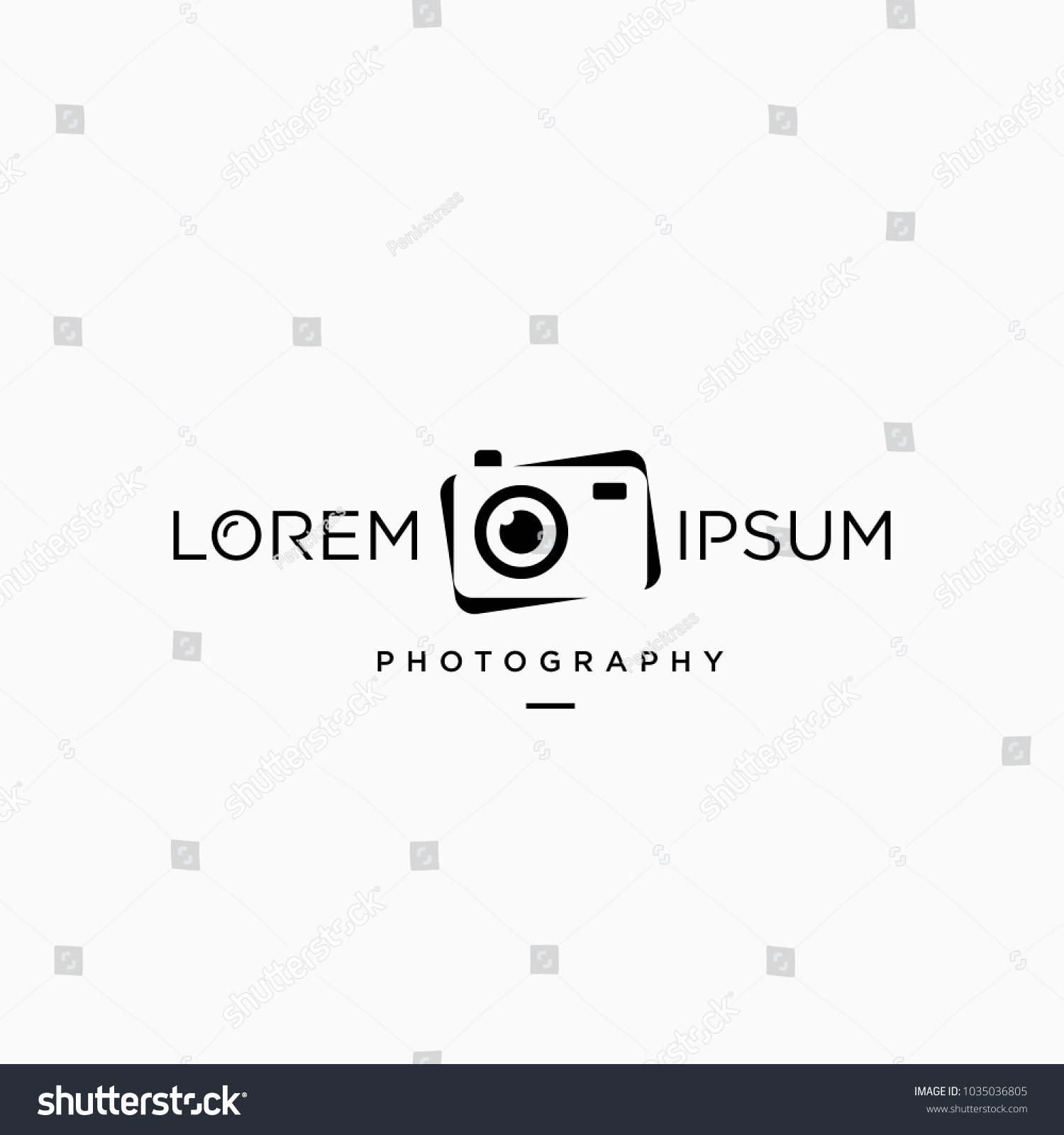 Minimalist Simple Modern Camera Photography Logo Stock Vector (Royalty ...