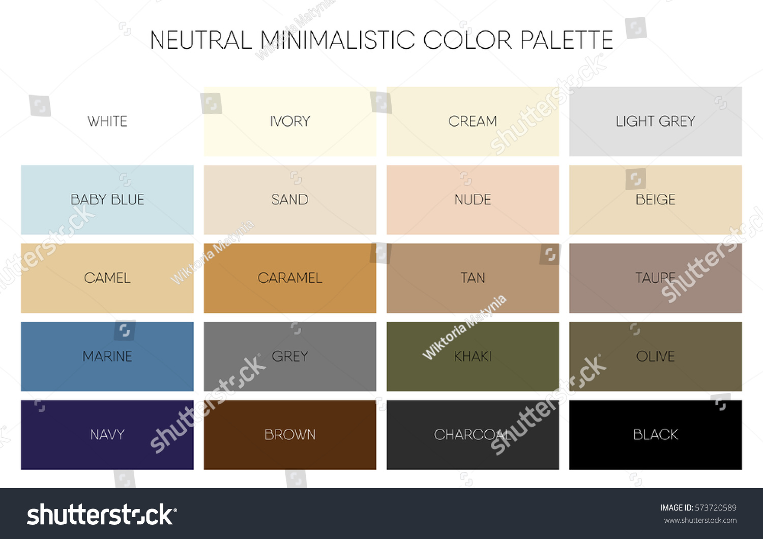 Minimalistic Color Palette Chart Vector Stock Vector (Royalty Free