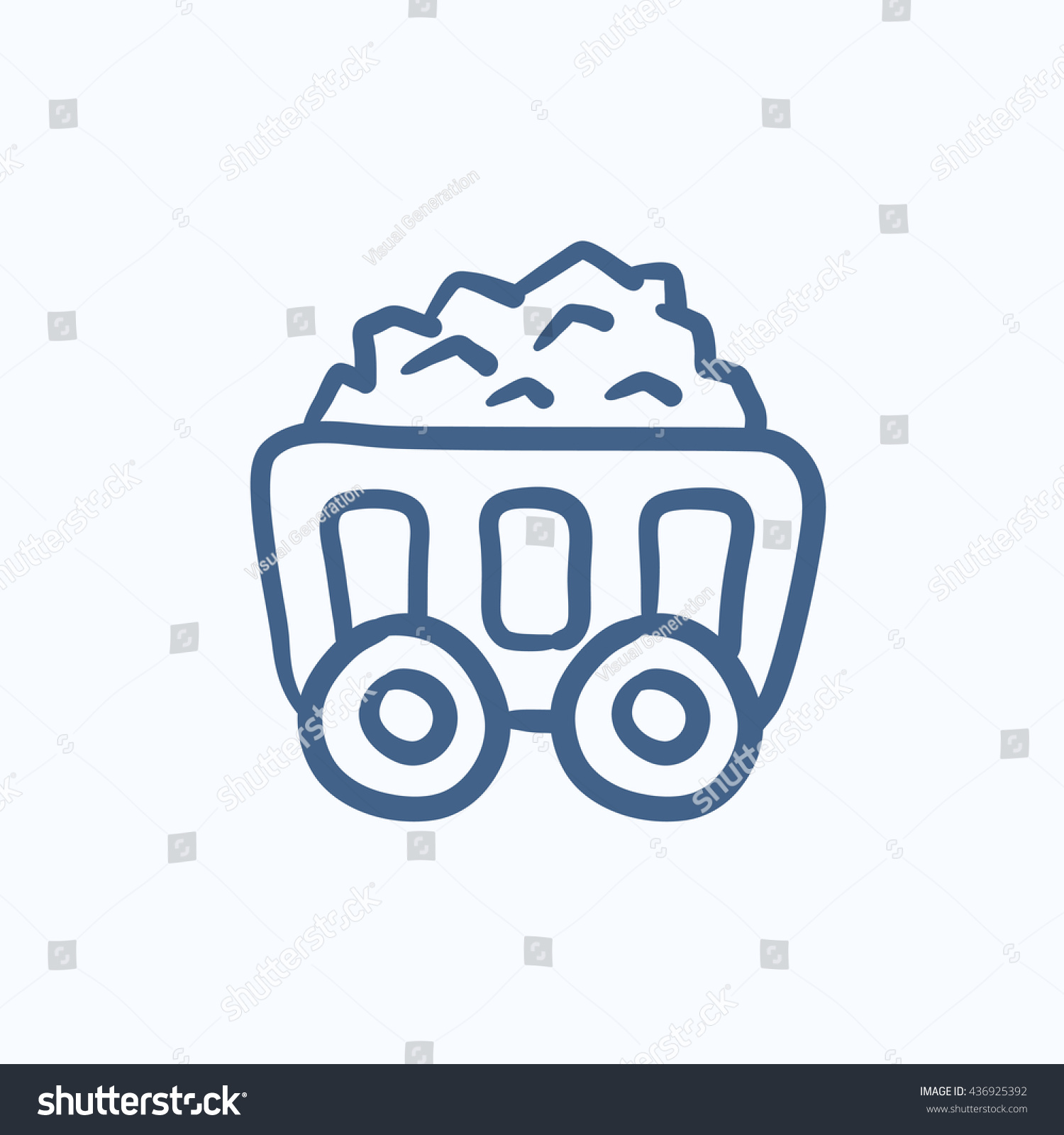 Mining Coal Cart Vector Sketch Icon Stock Vector (Royalty Free ...