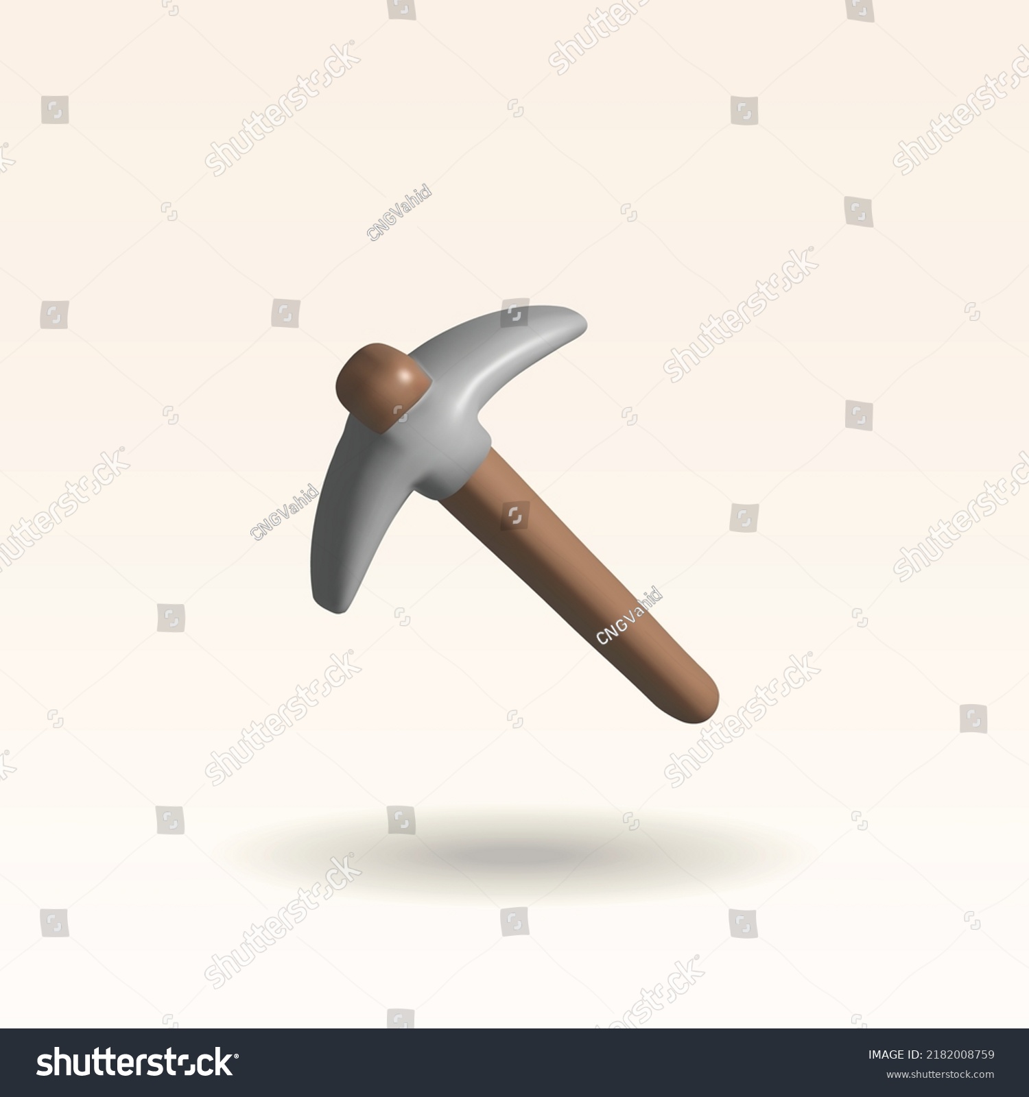 SVG of mining hammer vector 3d icon. mining hammer 3d illustration svg