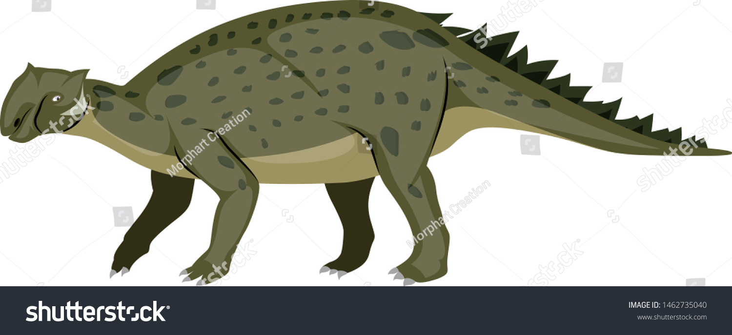 Minmi Dinosour Illustration Vector On White Stock Vector Royalty Free