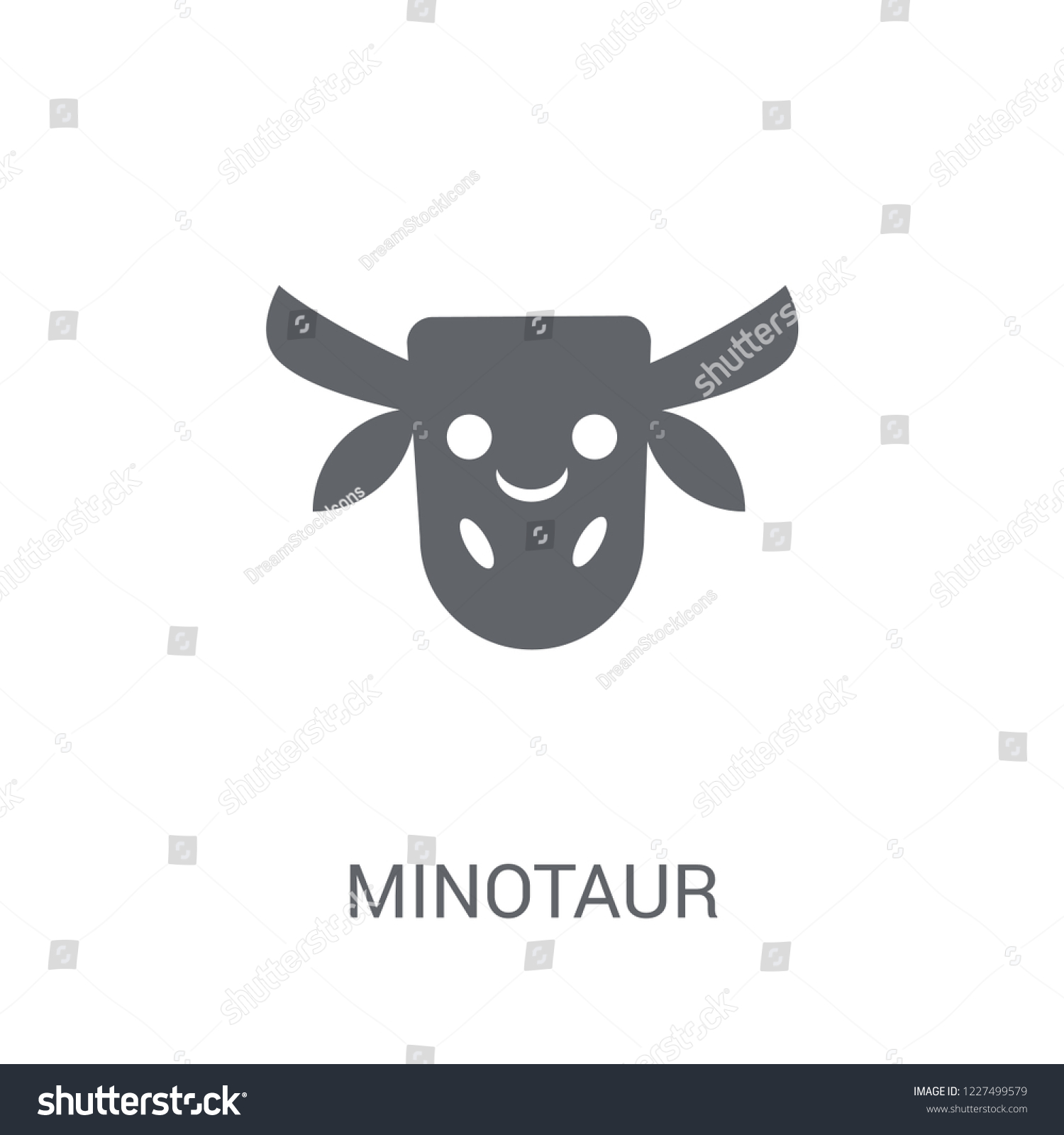 Minotaur Icon Trendy Minotaur Logo Concept Stock Vector (Royalty Free ...