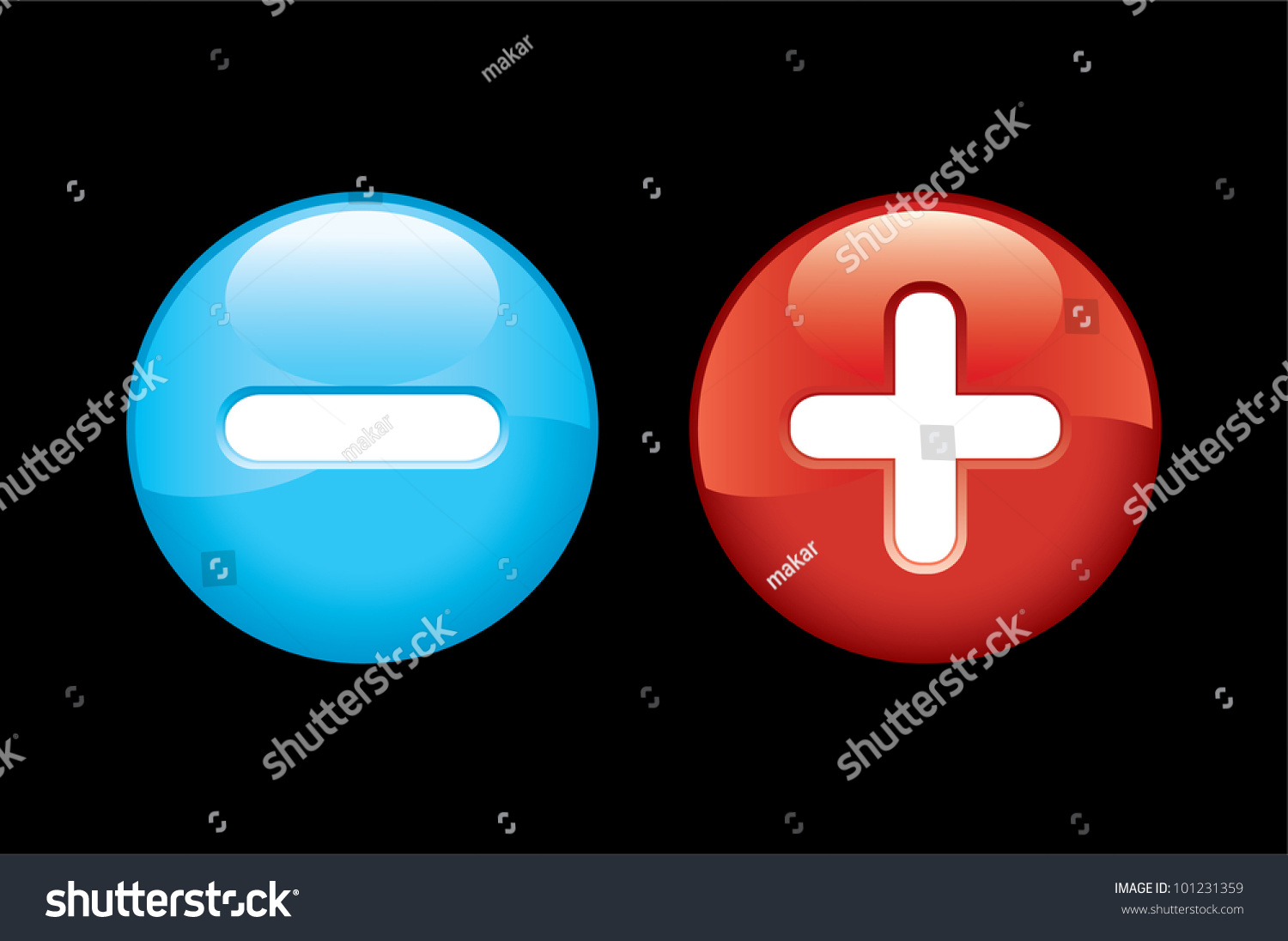 Minus Plus Stock Vector (Royalty Free) 101231359 | Shutterstock