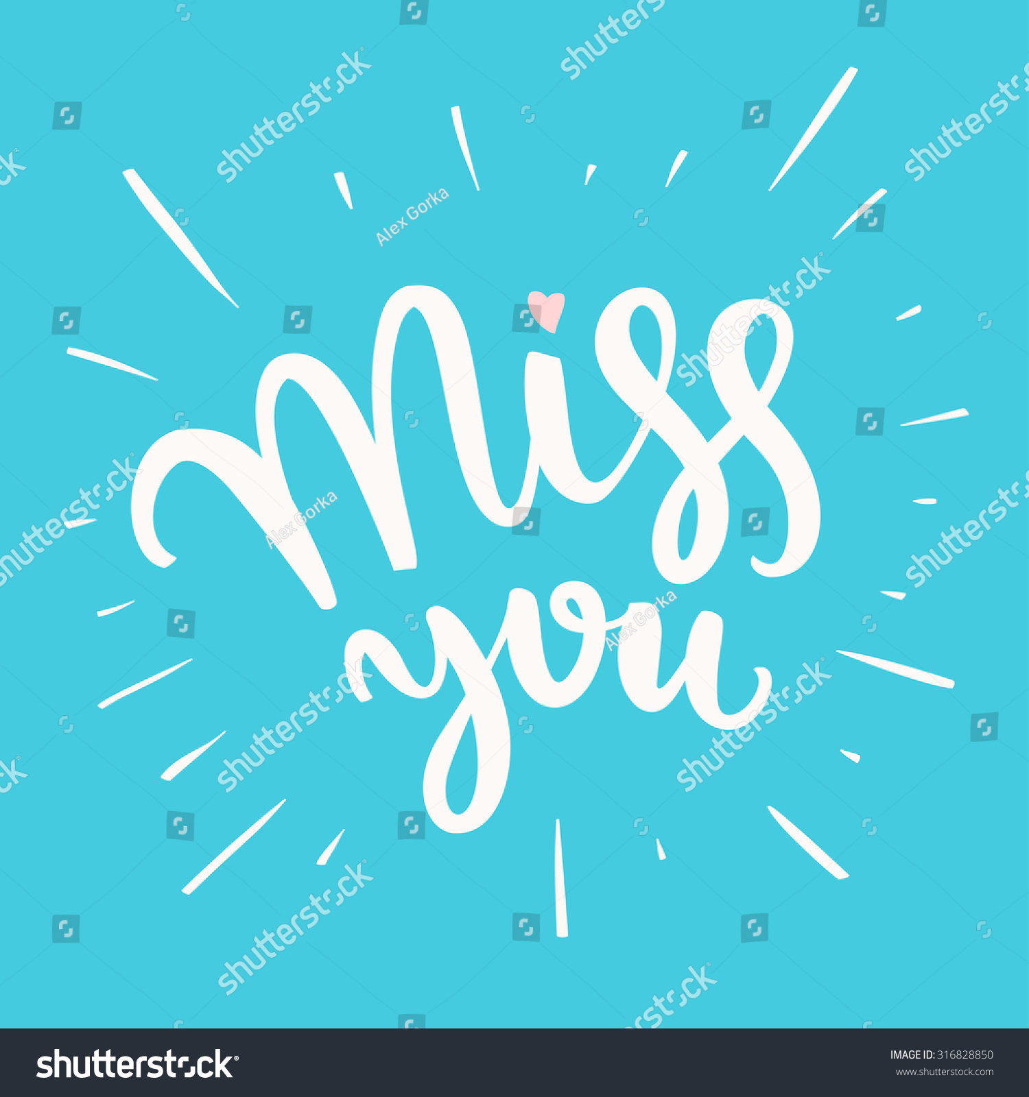 Miss You Stock Vector (Royalty Free) 316828850 | Shutterstock