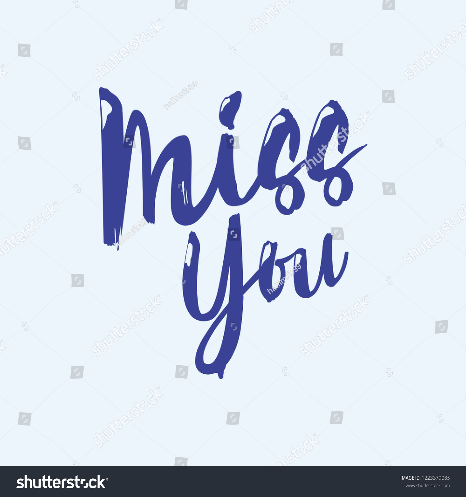 Miss You Vector Lettering Farewell Party Stock Vector Royalty Free 1223379085 Shutterstock 4205