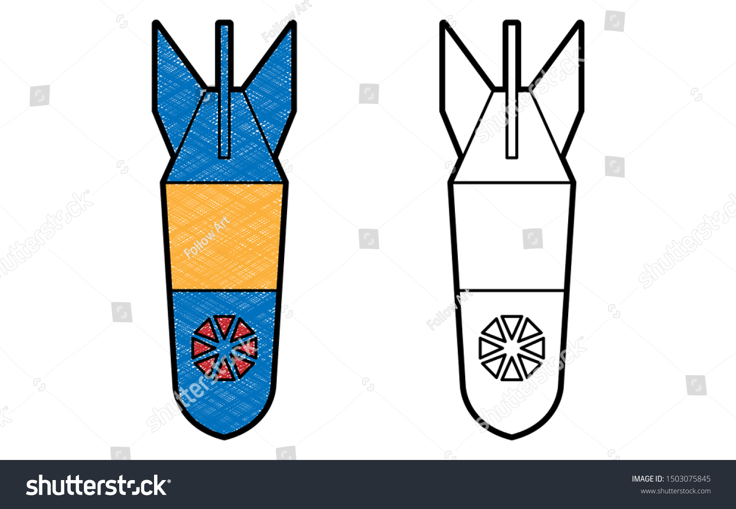 Missile Design Vector Texture Black White Stock Vector (Royalty Free ...