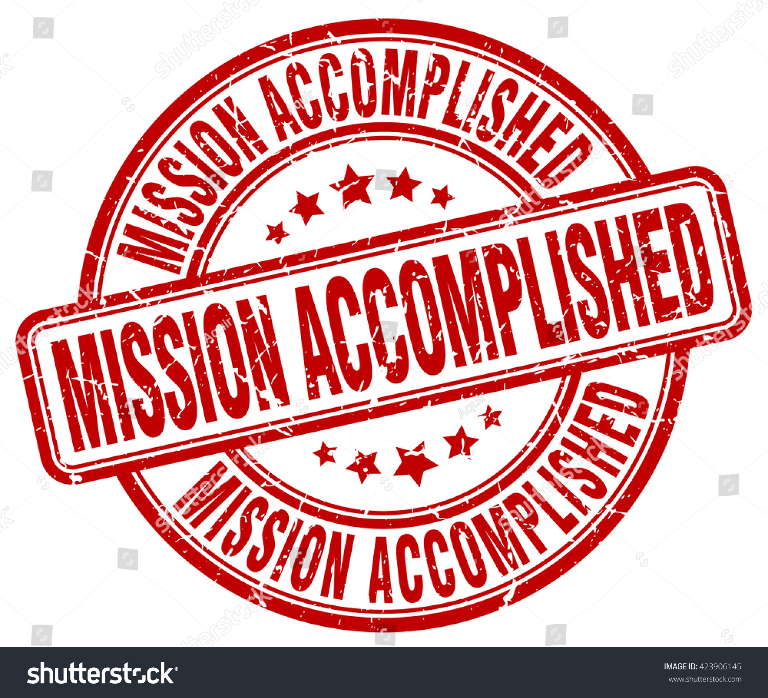 Mission Accomplished Stamp Stock Vector (Royalty Free) 423906145